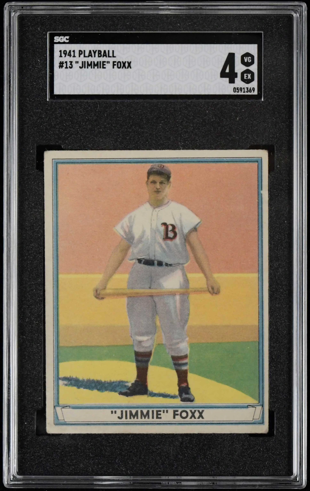 "1941 Play Ball #13 Jimmie Foxx (SGC 4 VG/EX)