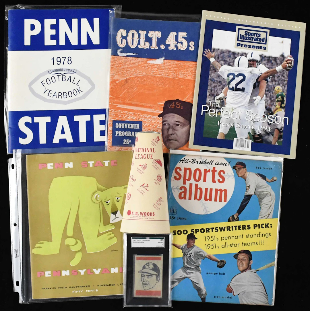 "Large lot of assorted memorabilia and cards from 1935-modern (FR/GD-NM/MT)