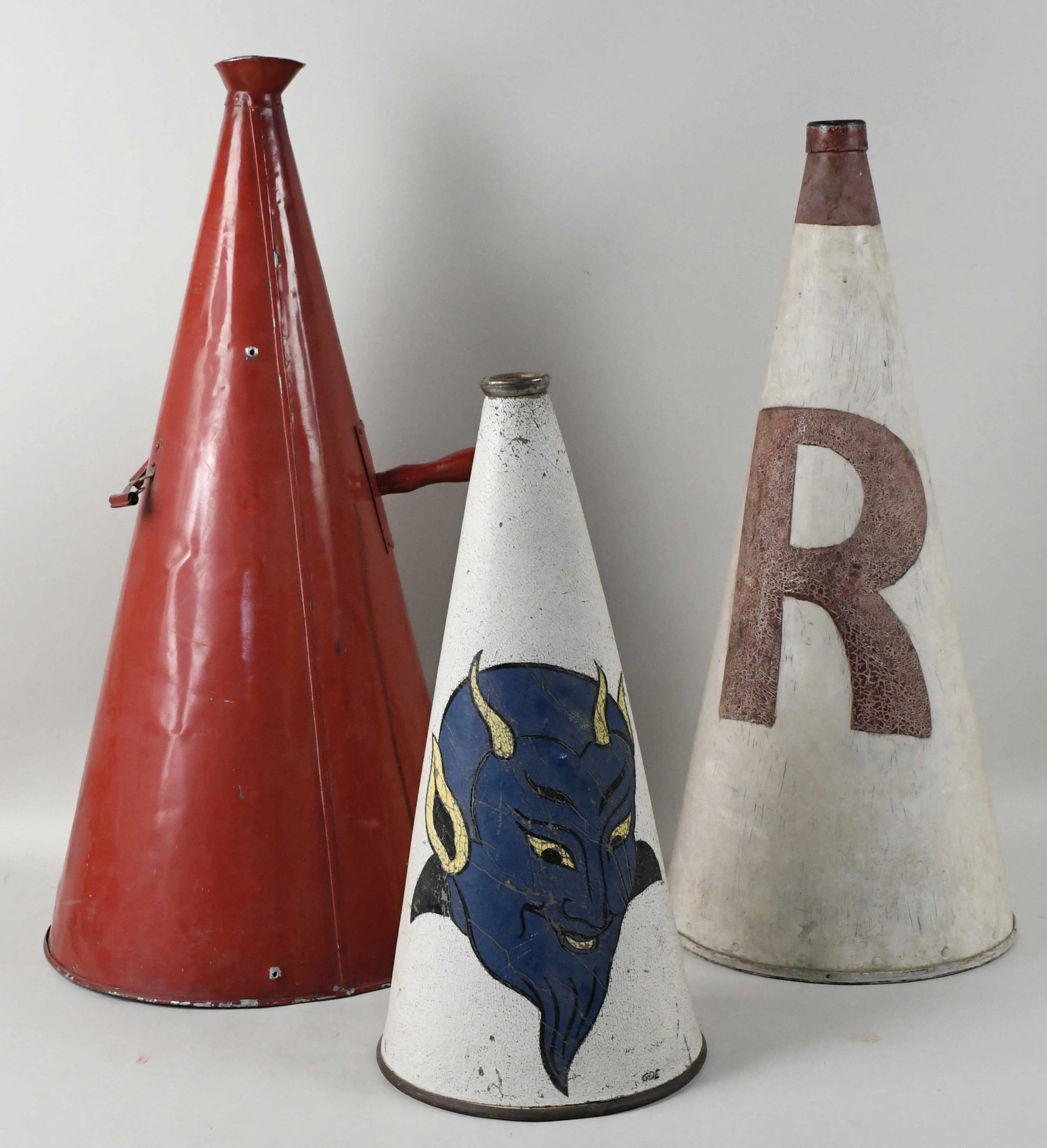 "Lot of (3) vintage megaphones (GD-VG)