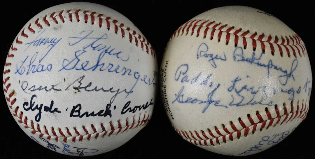 "Lot of (2) Old-Timers autographed baseballs - (23) total...