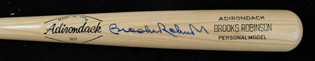 "Brooks Robinson signed Adirondack baseball bat (NM/MT)