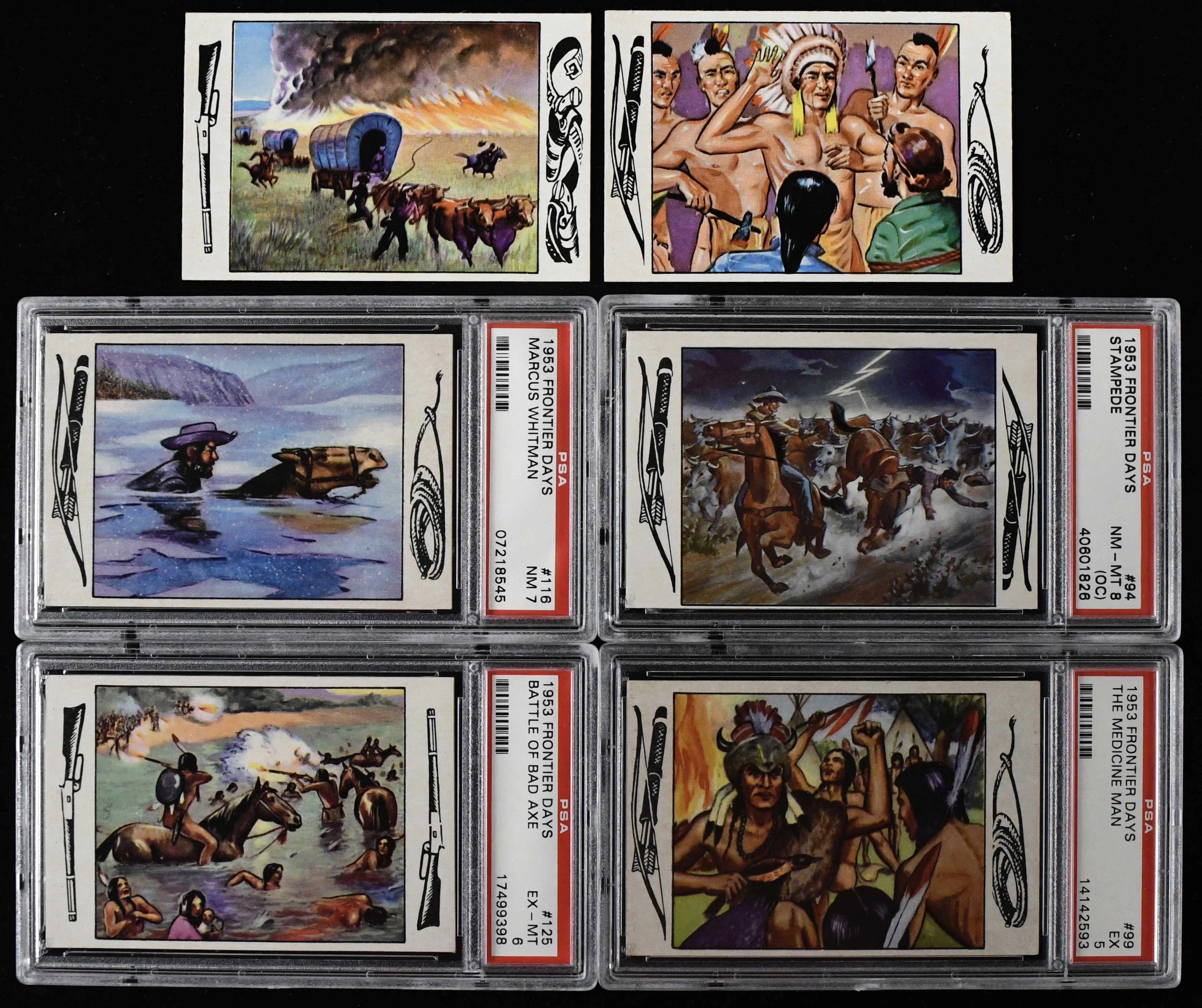 "1953 Bowman Frontier Days complete set (128) with (4) PSA-graded (PR-NM)