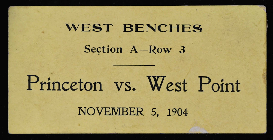 "1904 Princeton at Army college football ticket (GD)