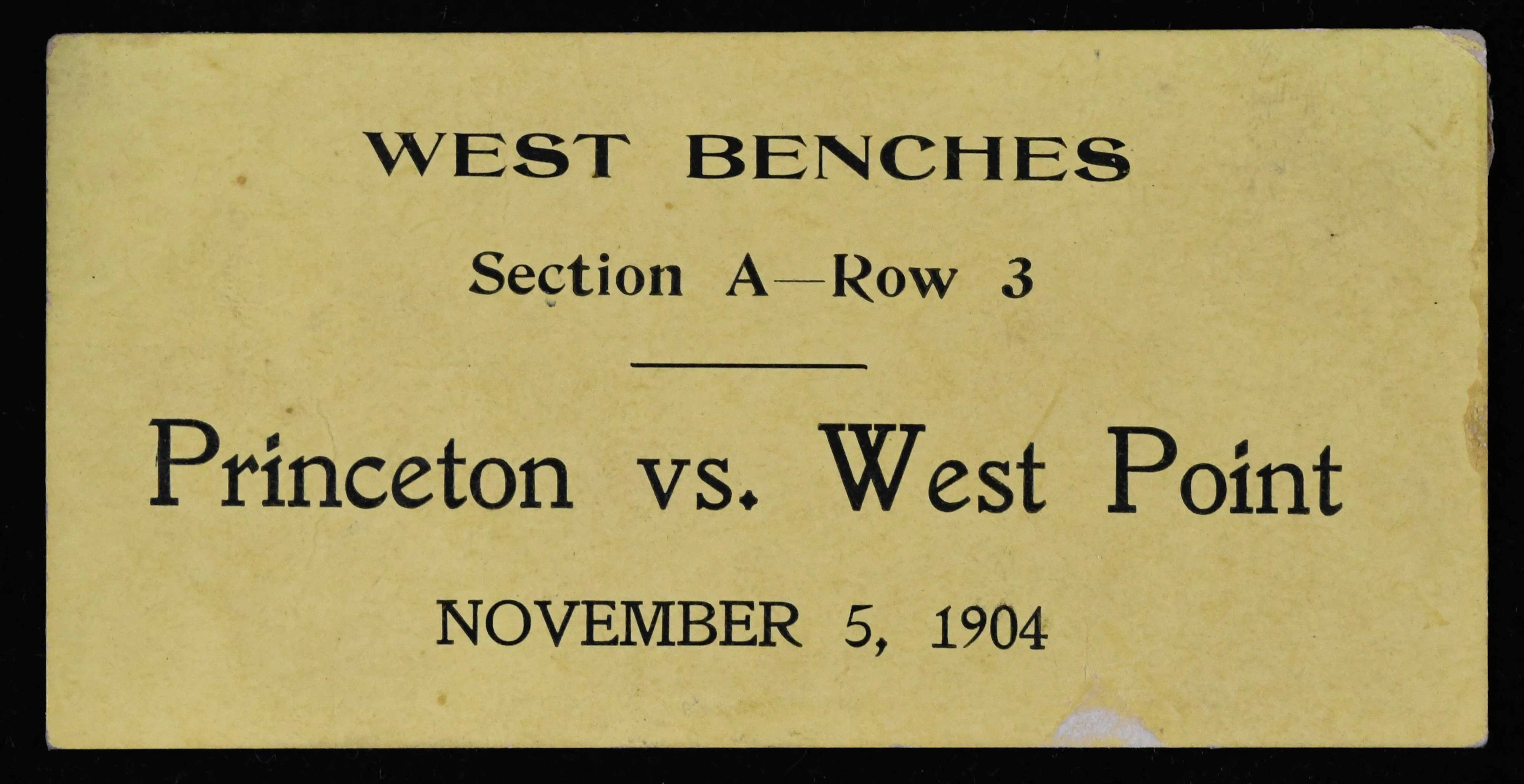 "1904 Princeton at Army college football ticket (GD)