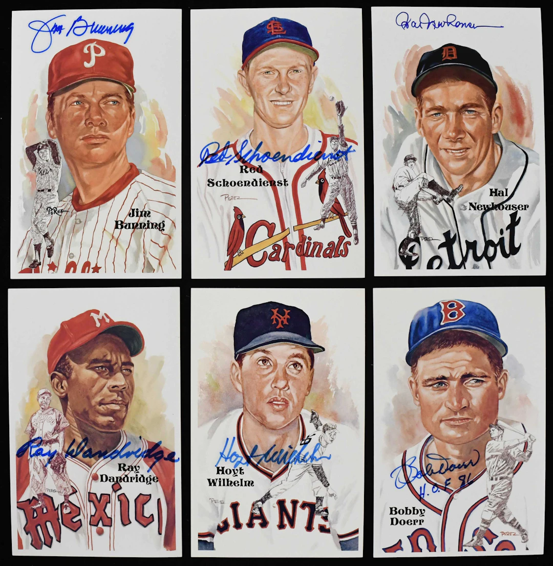 "Lot of (20) autographed Perez-Steele postcards (EX-NM) Includes Fergie Jenkins