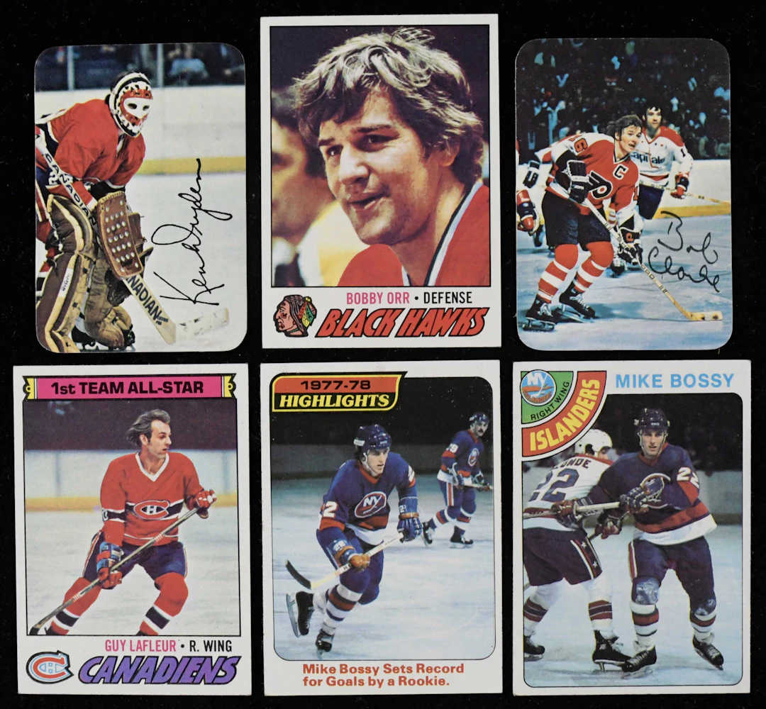 "1977-78 (with Glossy inserts) and 1978-79 Topps Hockey card sets (VG-NM/MT)