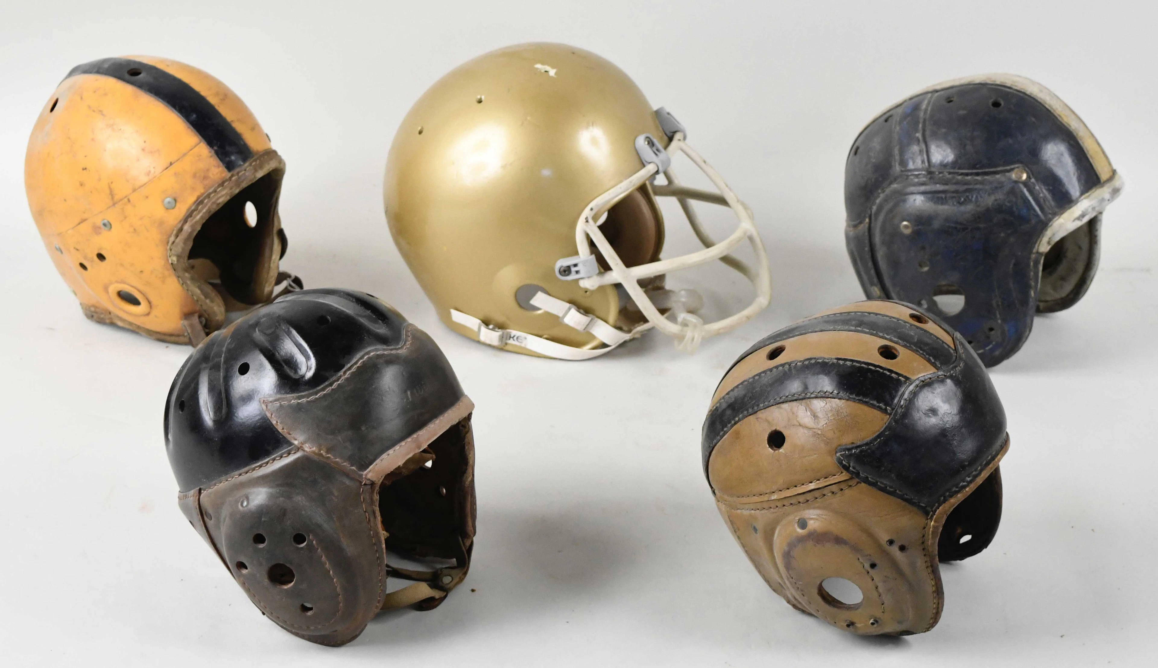 "Lot of (6) football helmets