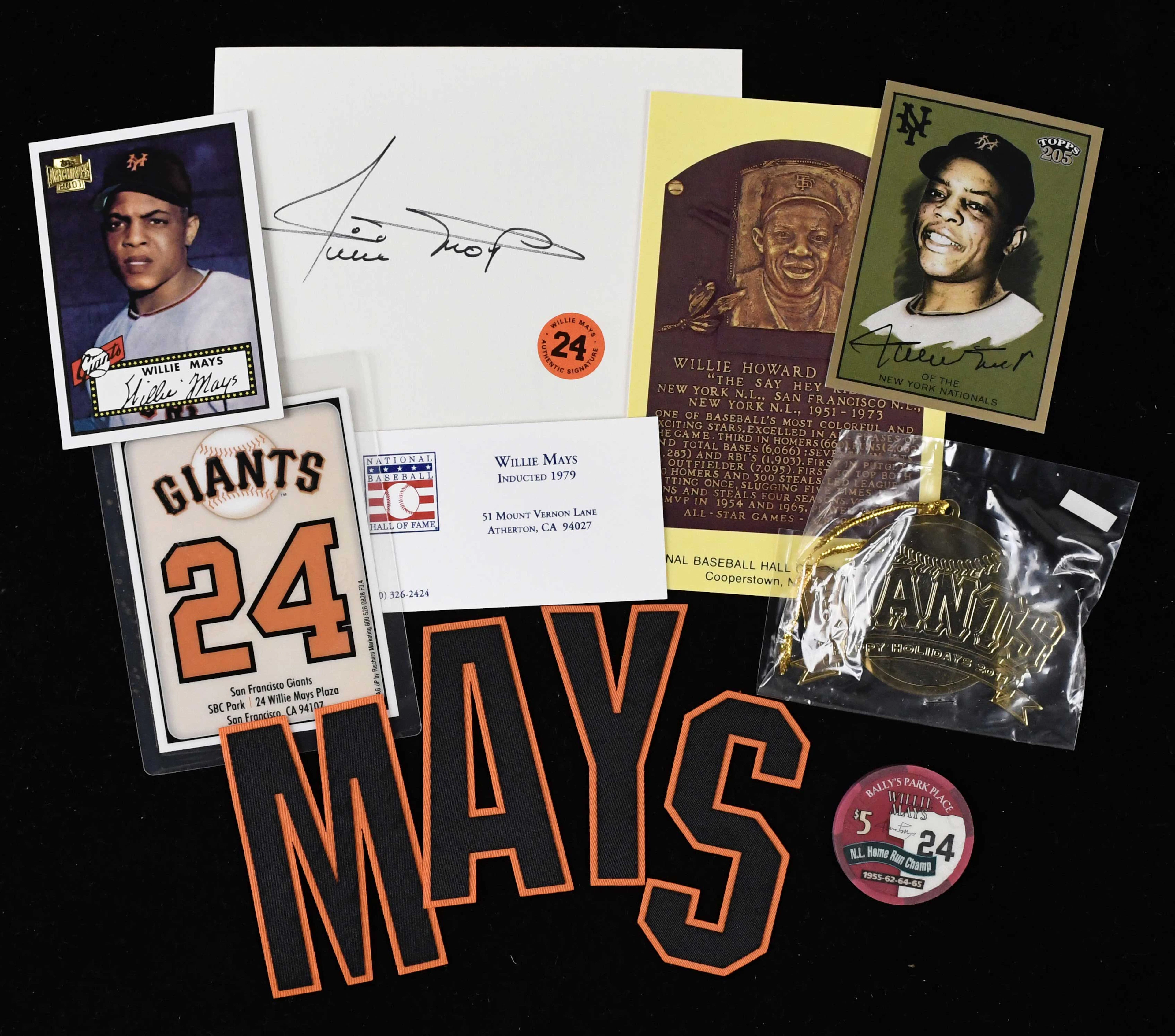 "Willie Mays autograph with Mays and Giants related...