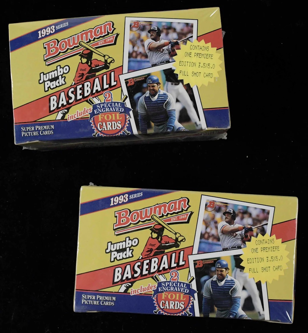 "Lot of (2) 1993 Bowman factory-sealed Jumbo boxes with...