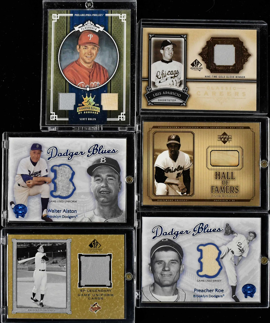 "Lot of (40) baseball game used relic insert cards...