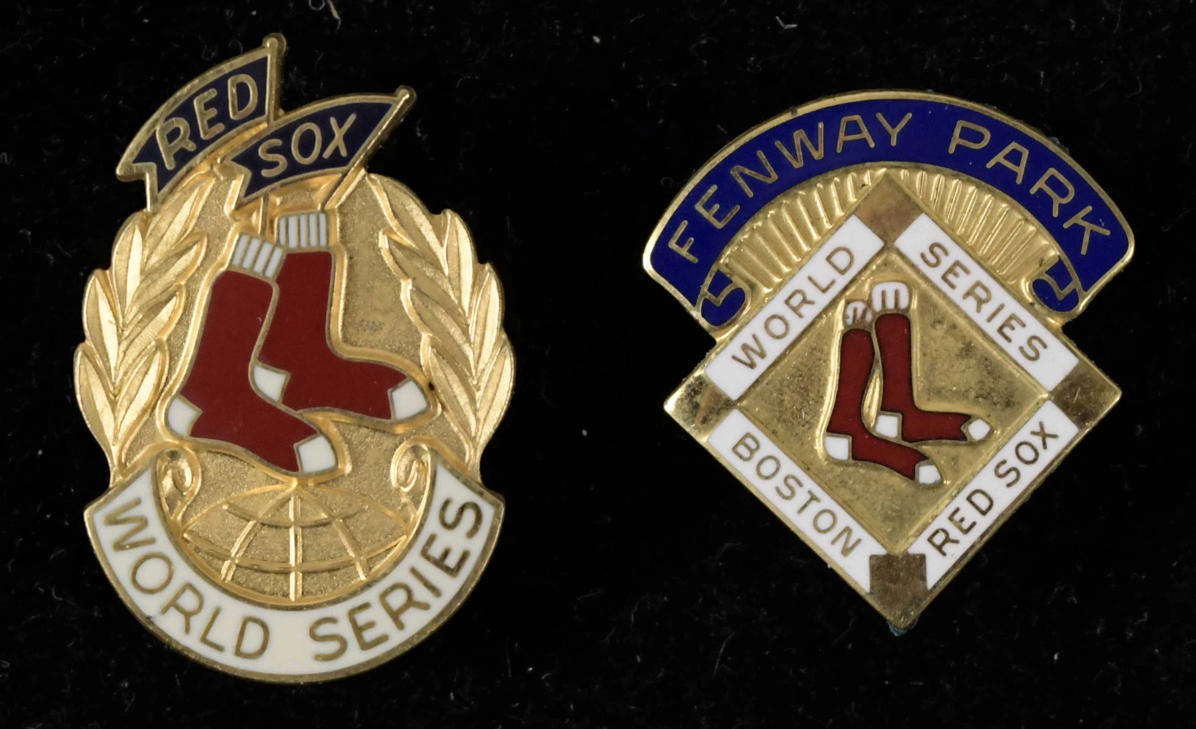"Boston Red Sox 1967 and 1986 World Series press pins (EX/MT-NM/MT)