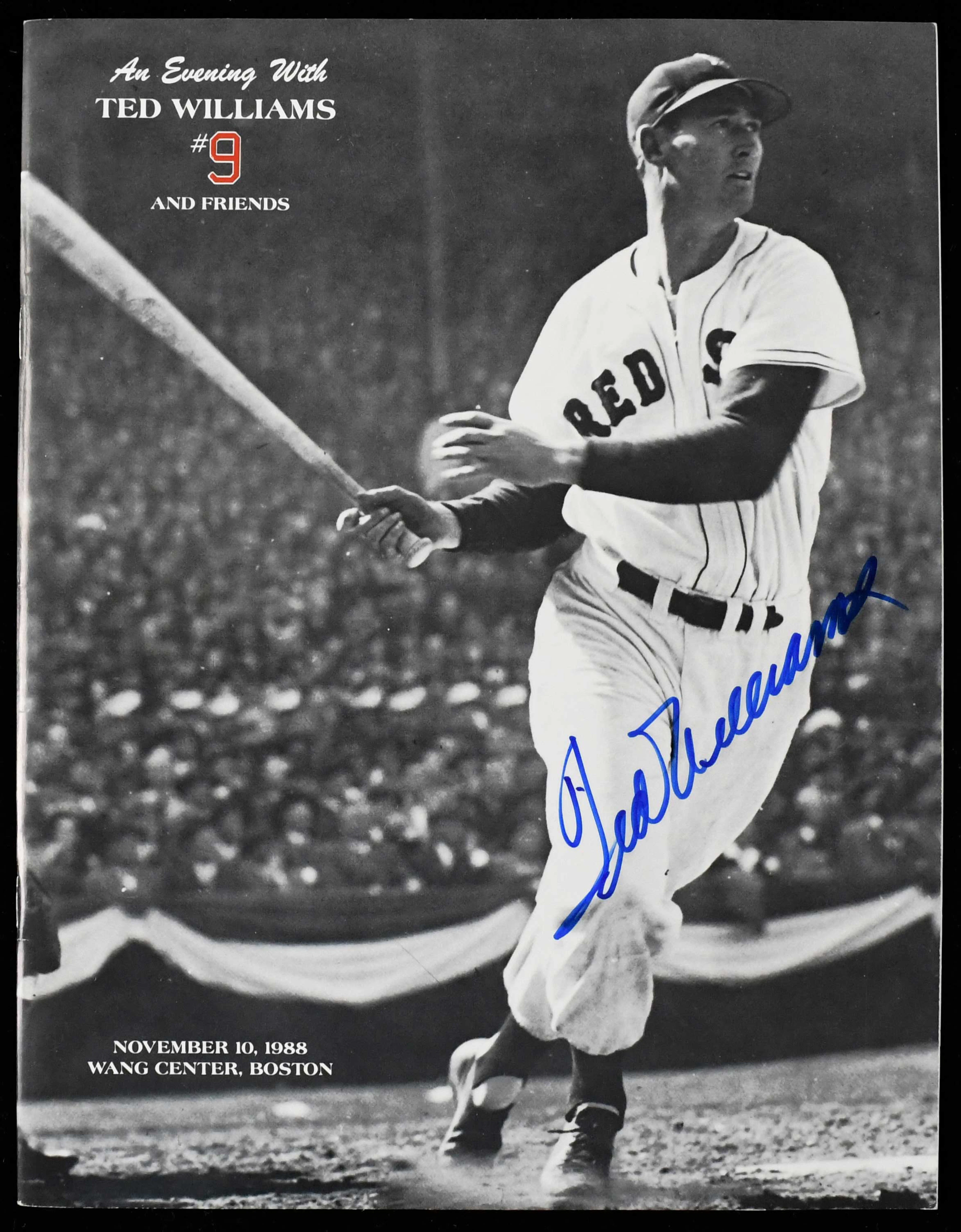 "Ted Williams autographed 1988 Jimmy Fund program (Sig