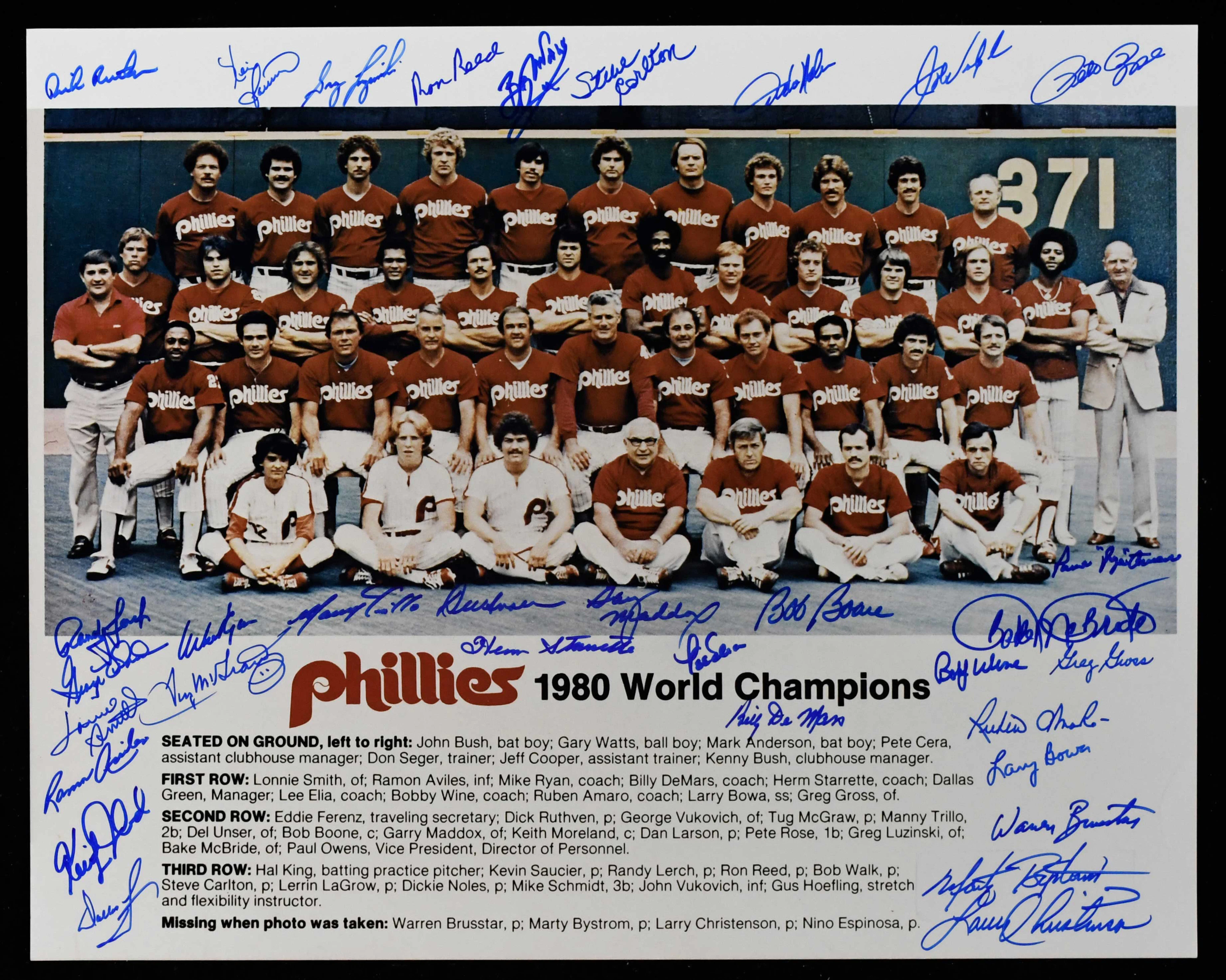 "1980 World Series champion Philadelphia Phillies team...