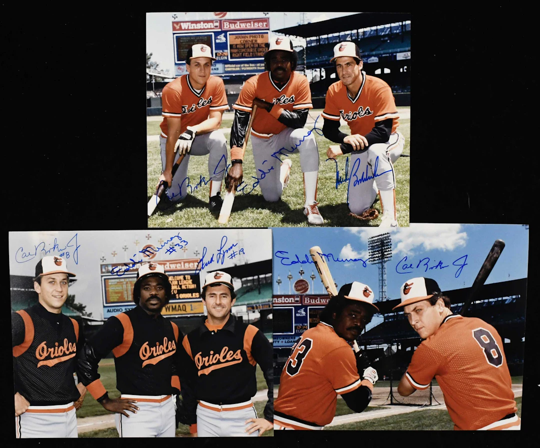 "Lot of (3) Cal Ripken Jr and Eddie Murray signed...