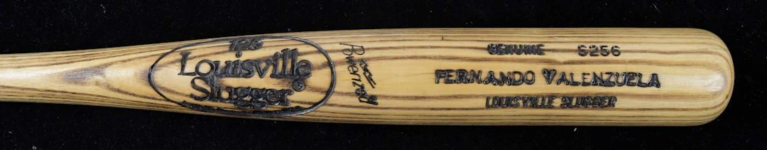 "Fernando Valenzuela early career professional model baseball bat