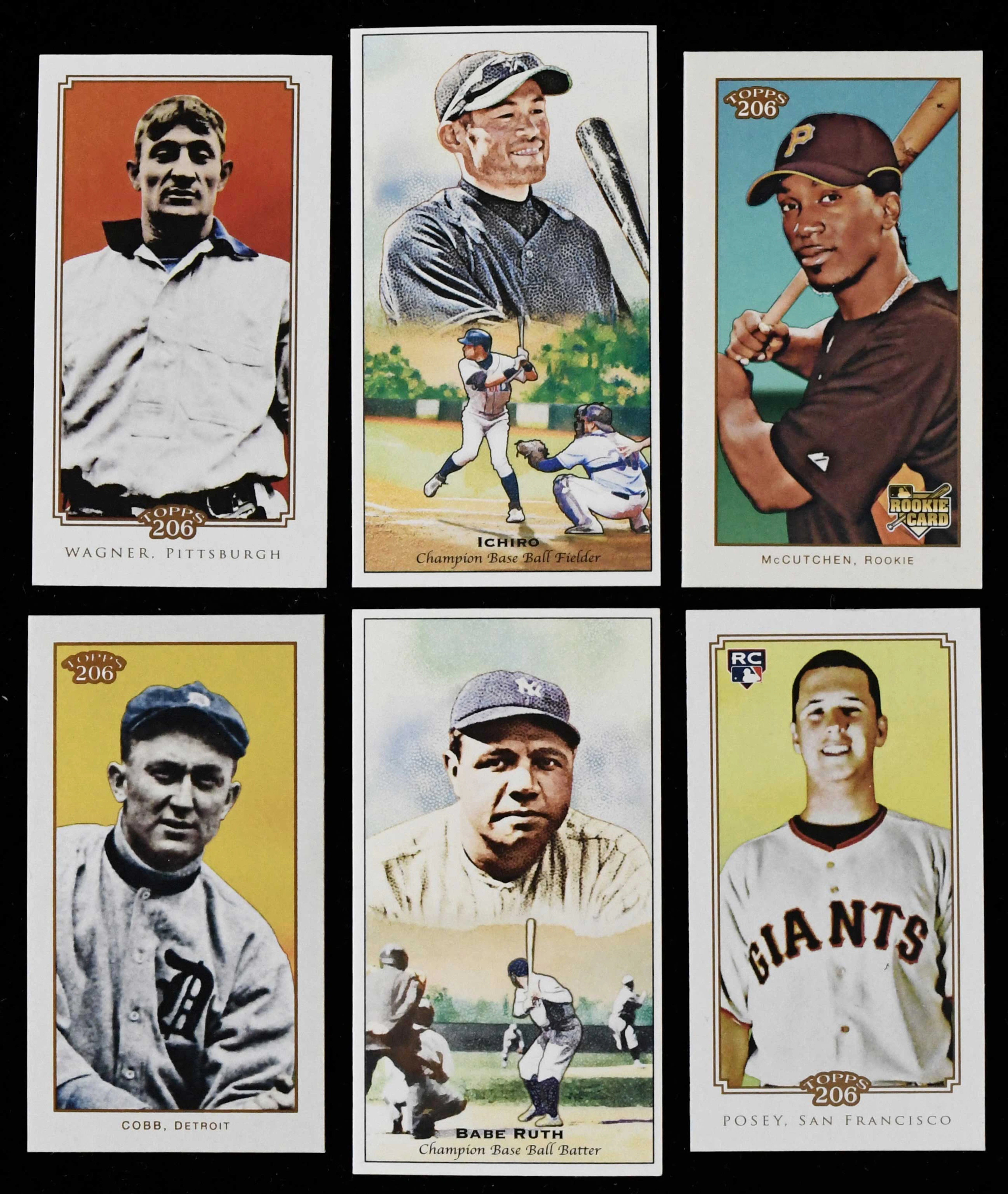 "Binder of (4) 2009-2011 Topps T206 and Kimball Champions complete sets