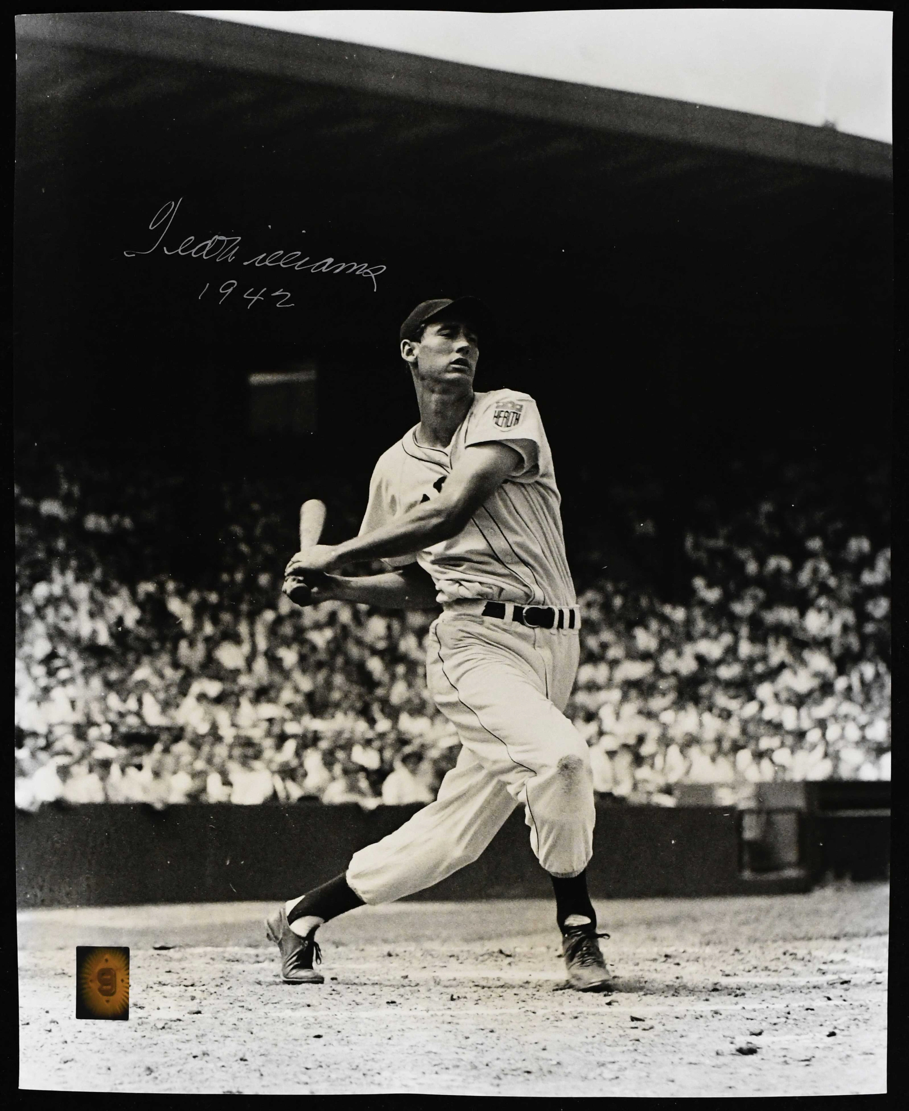 "Ted Williams signed and inscribed 16""x20"" photograph - Green Diamond (EX/MT)