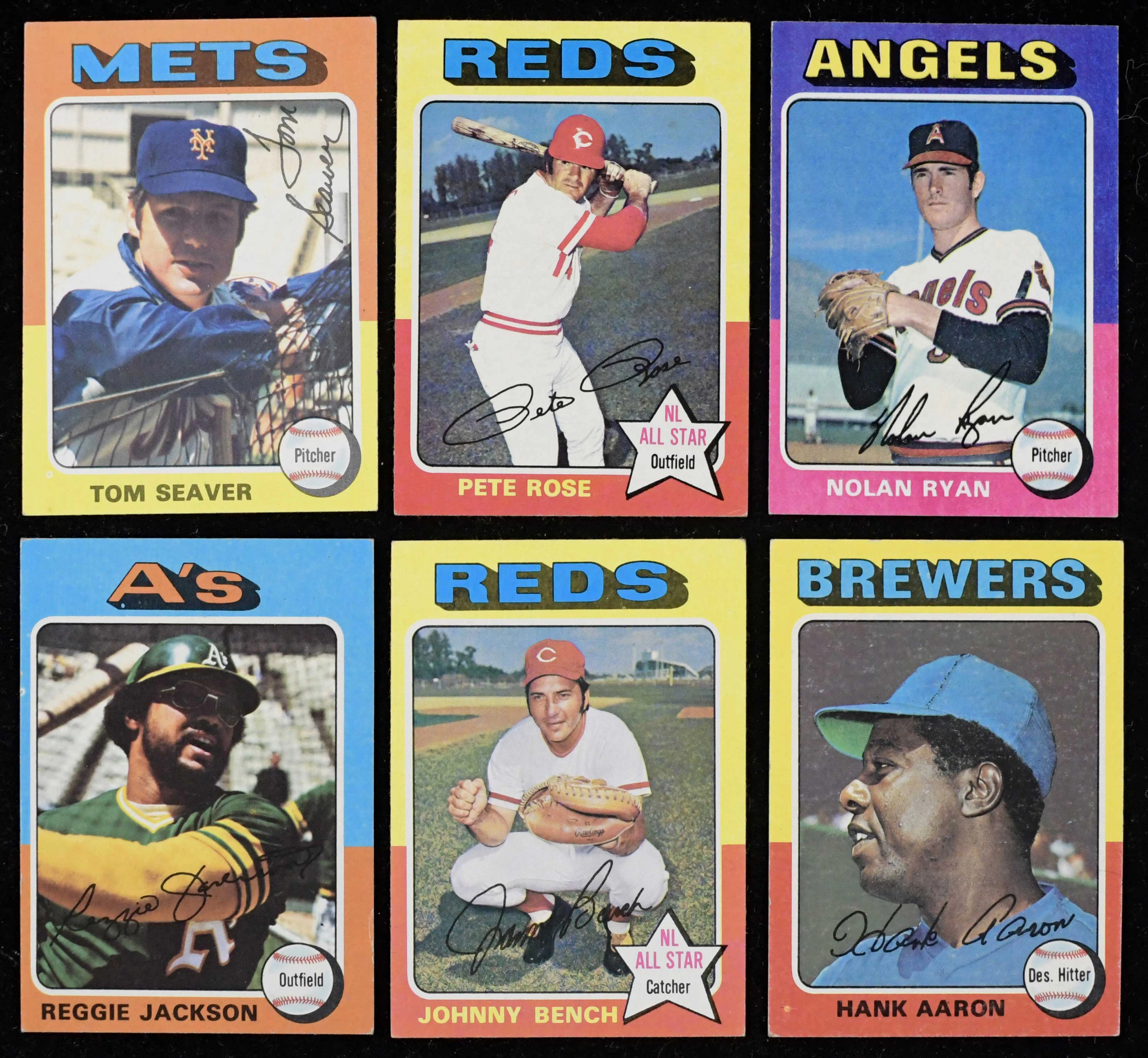 "Lot of (28) 1975 Topps stars and HOFers