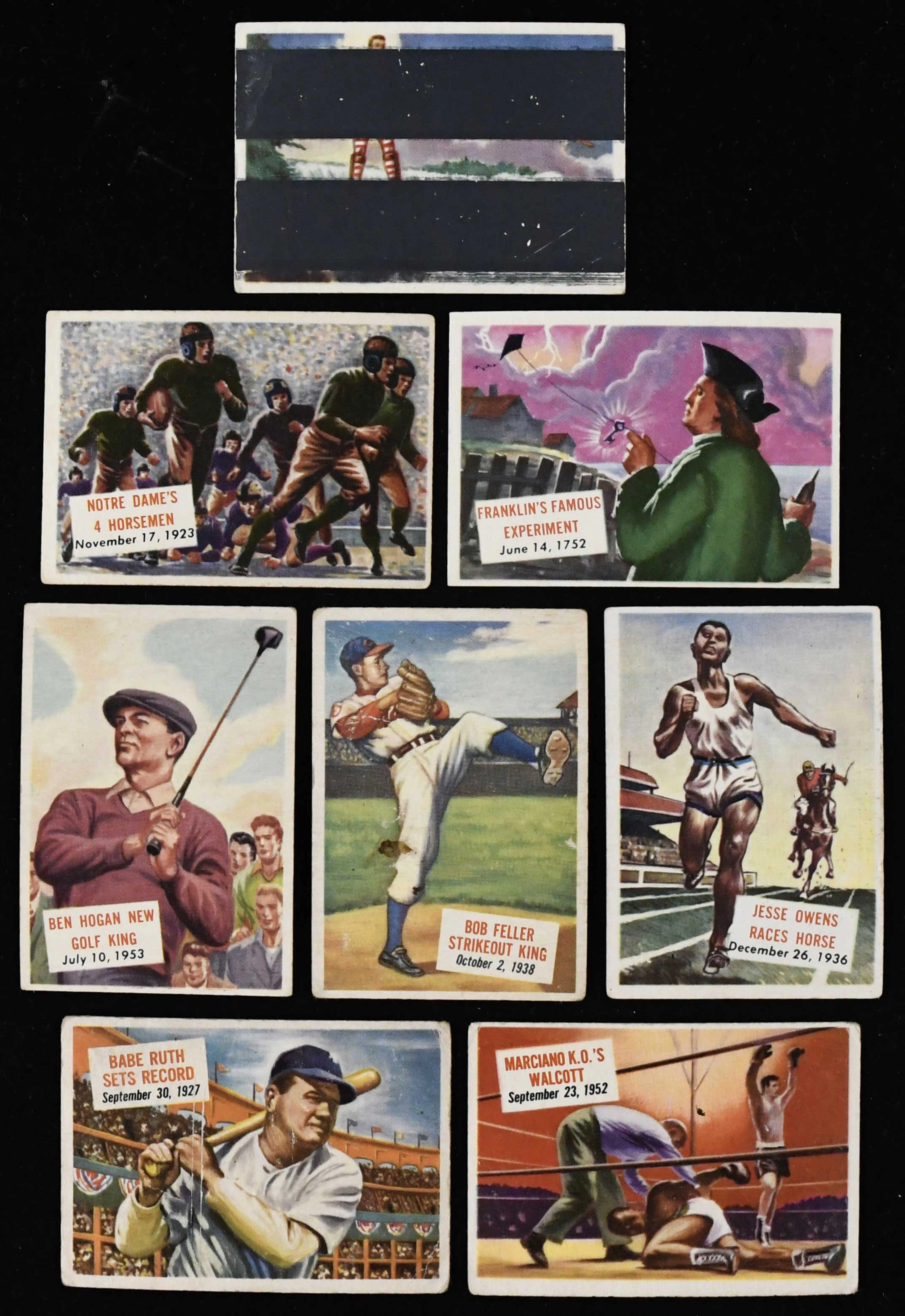 "1954 Topps Scoops complete set (156) with Babe Ruth