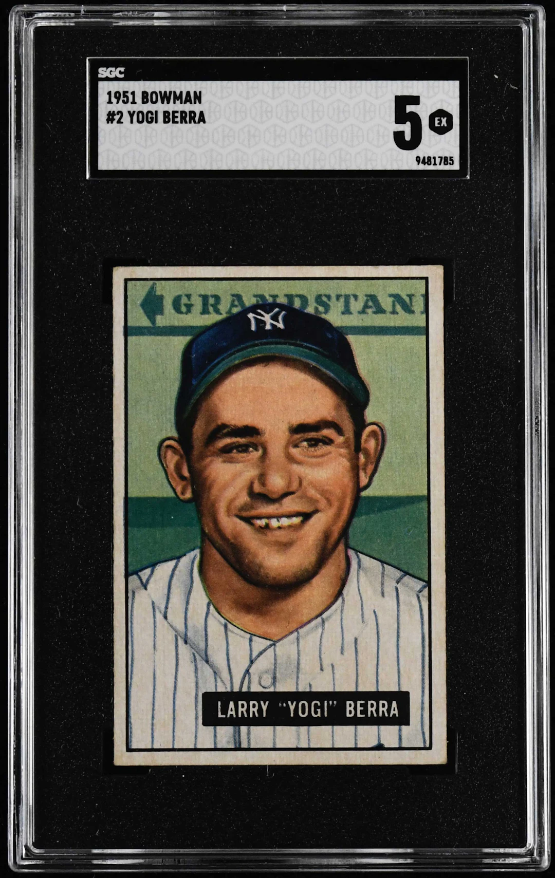 "1951 Bowman #2 Yogi Berra (SGC 5 EX)