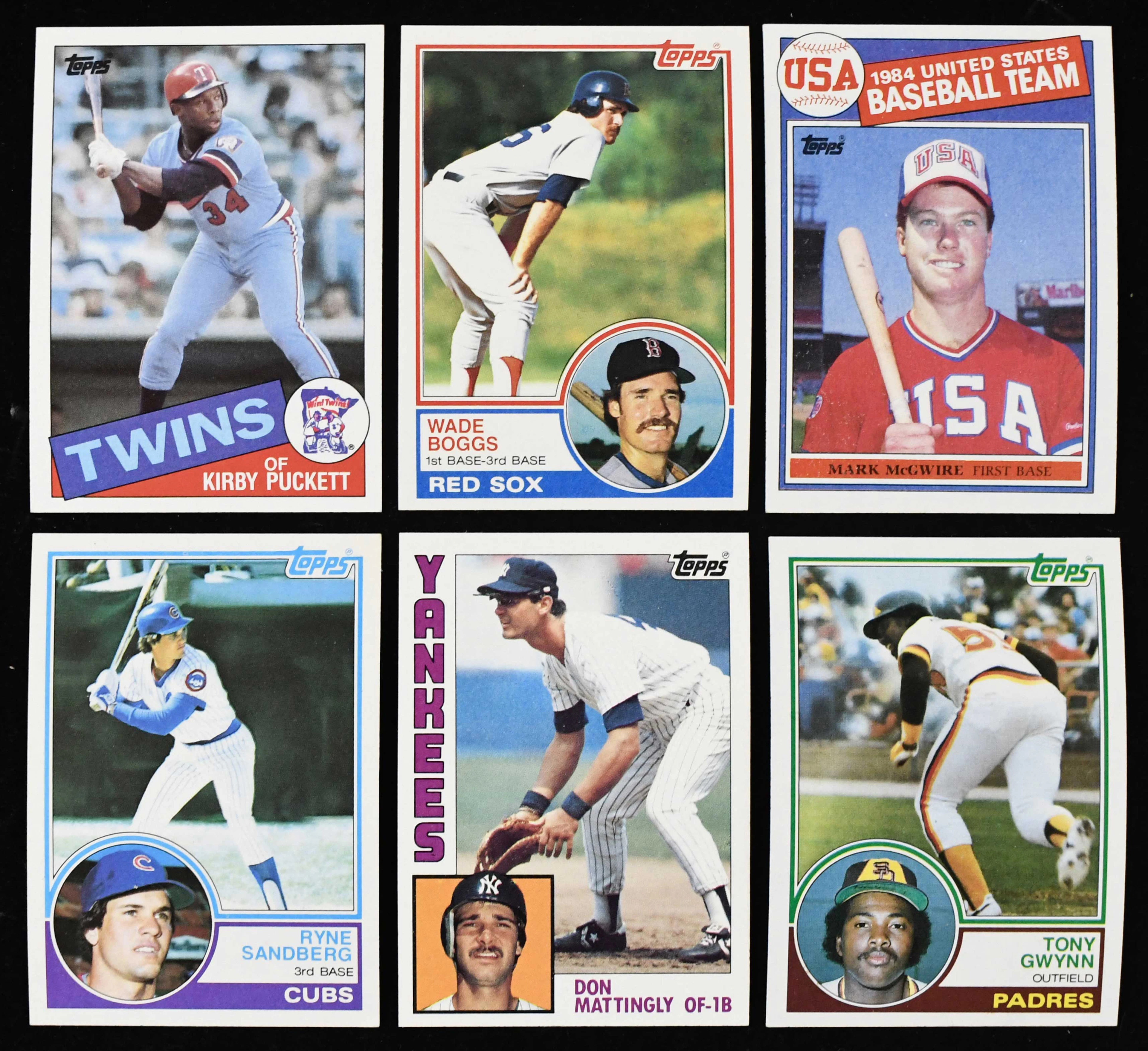 "Lot of (5) high-grade 1983-1986 Topps & Donruss complete...