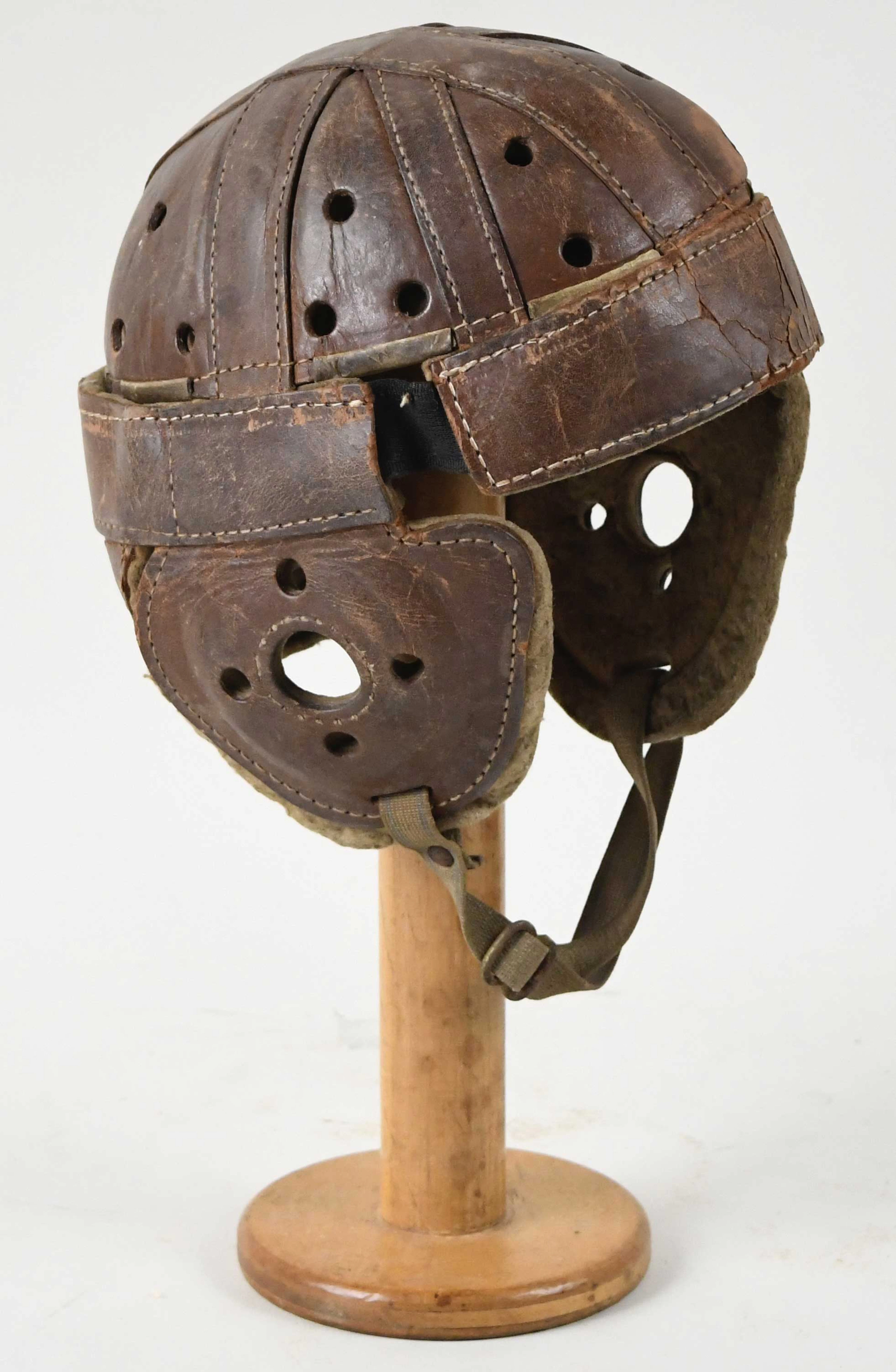 "Vintage D&M leather football helmet