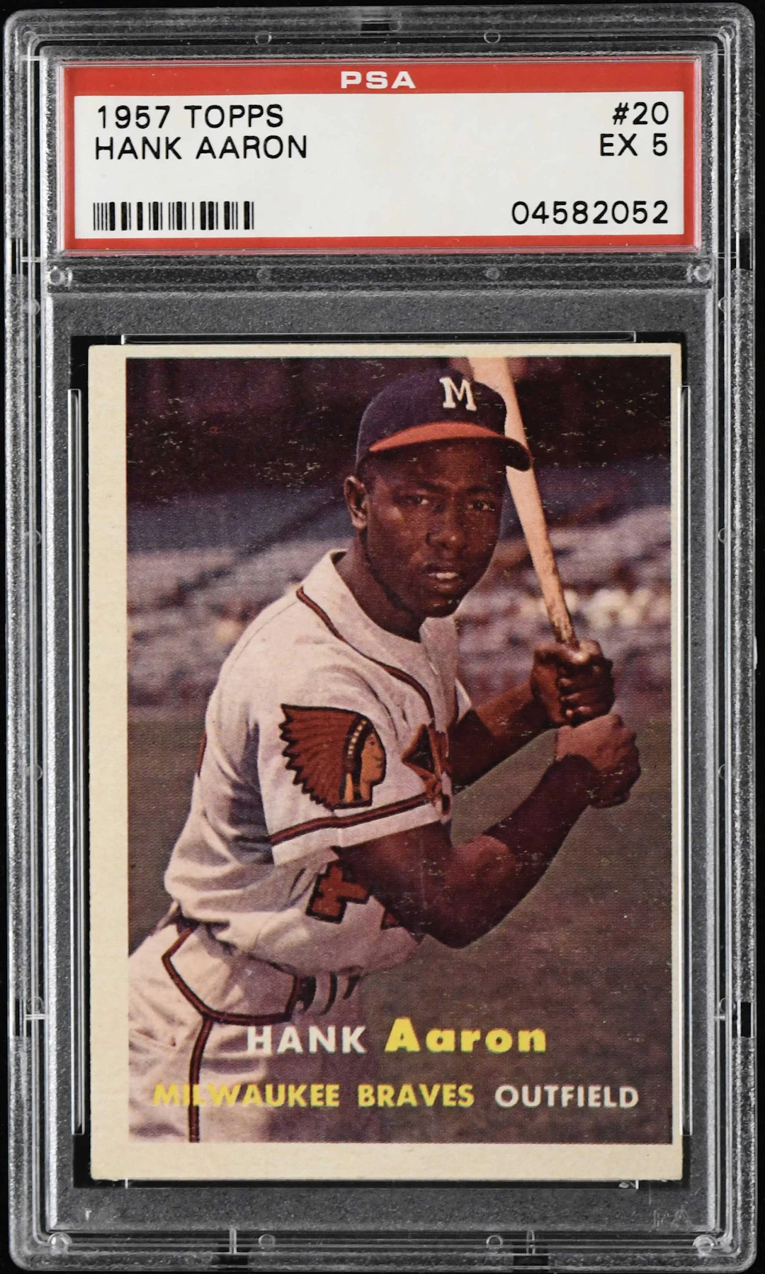 1957 Topps #20 Hank Aaron (PSA 5 EX)