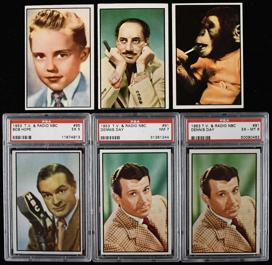 "1953 Bowman TV & Radio Stars of NBC complete set (96) with (3) PSA-graded