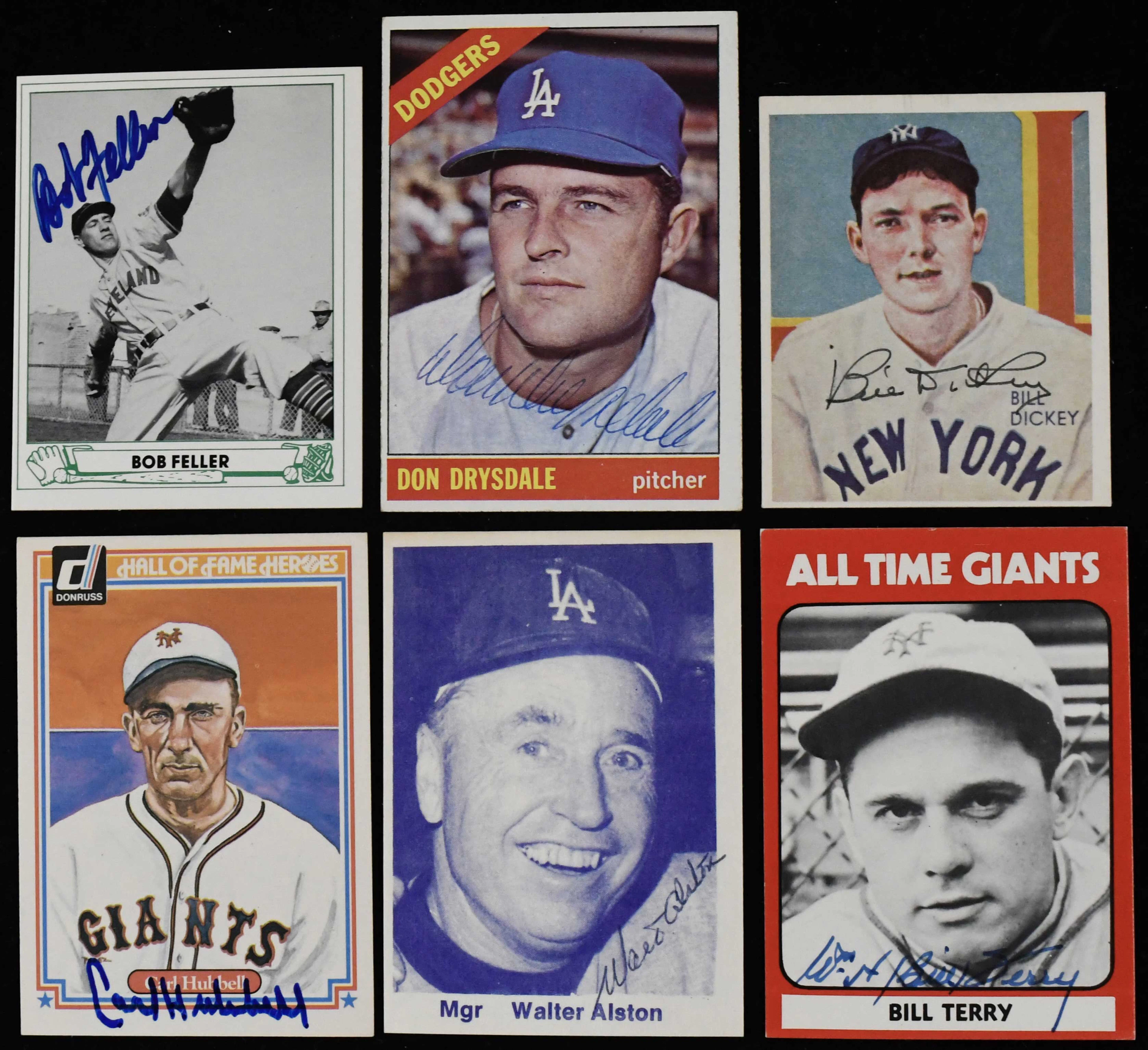 "Lot of (18) HOFers signed baseball cards from 1966-1991 (VG/EX-NM/MT)