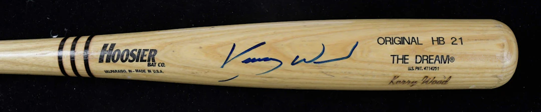 "Kerry Wood signed professional model baseball bat