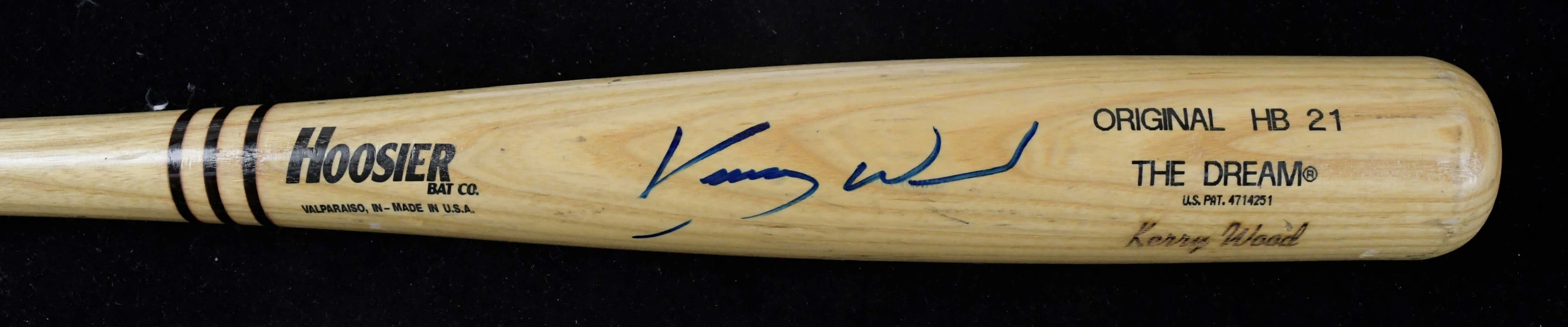"Kerry Wood signed professional model baseball bat