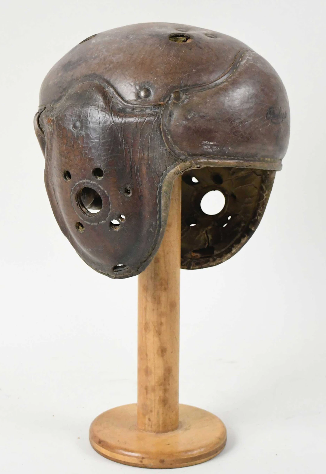 "Rawlings vintage leather football helmet