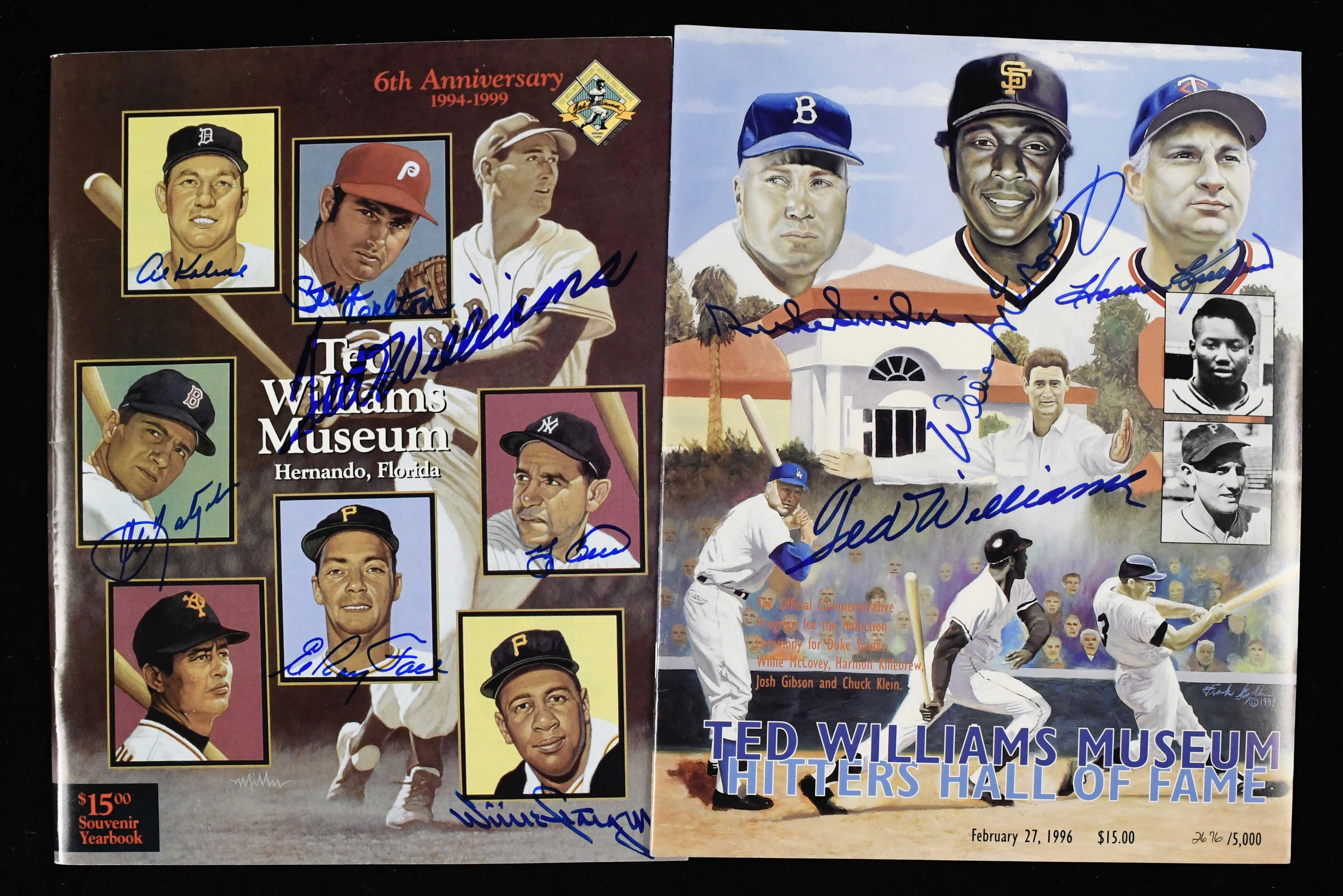 "Lot of (2) Ted Williams and others autographed Hitters...
