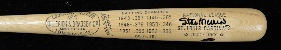 "Stan Musial signed limited edition commemorative baseball bat (NM)