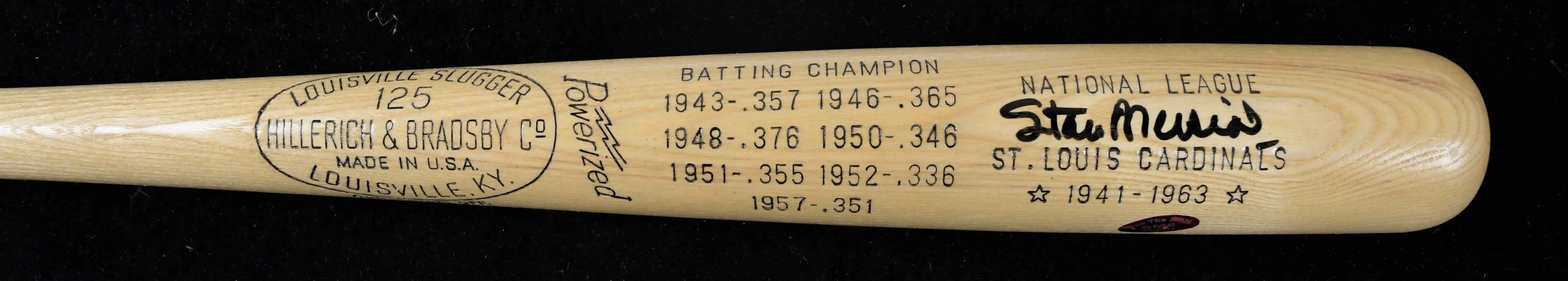 "Stan Musial signed limited edition commemorative baseball bat (NM)