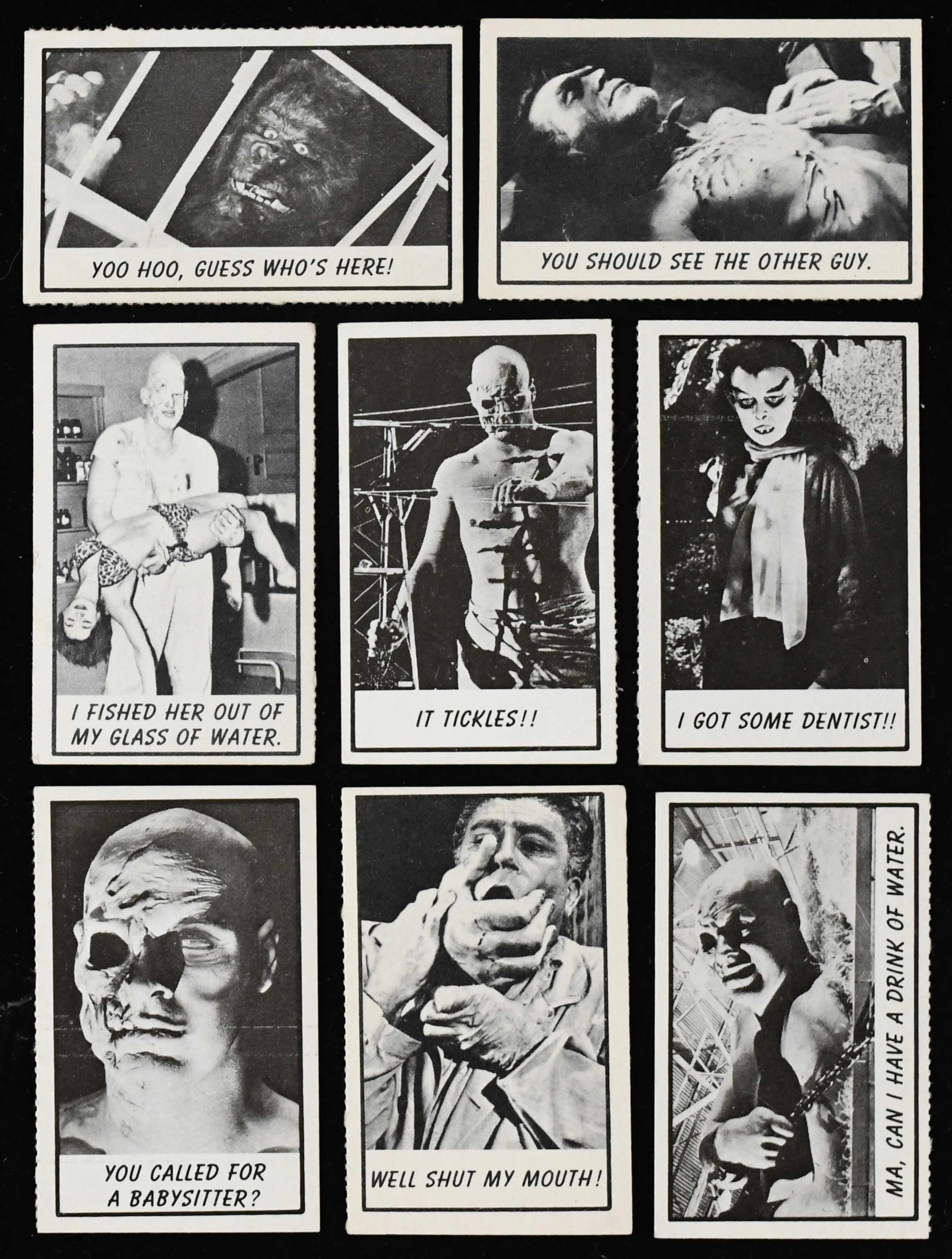 "1963 Topps Monster Laffs Midgees complete set (153) with...