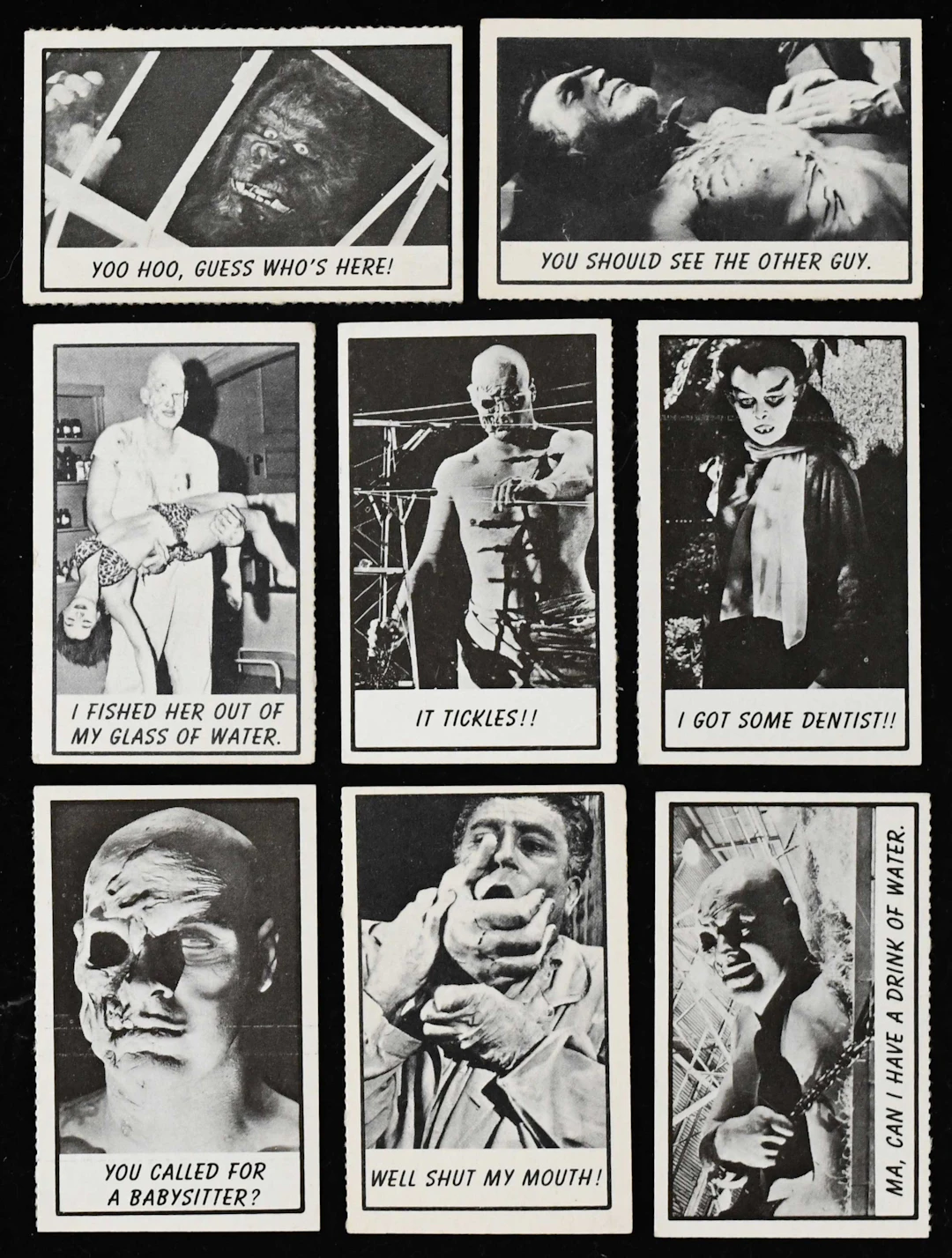 "1963 Topps Monster Laffs Midgees complete set (153) with...