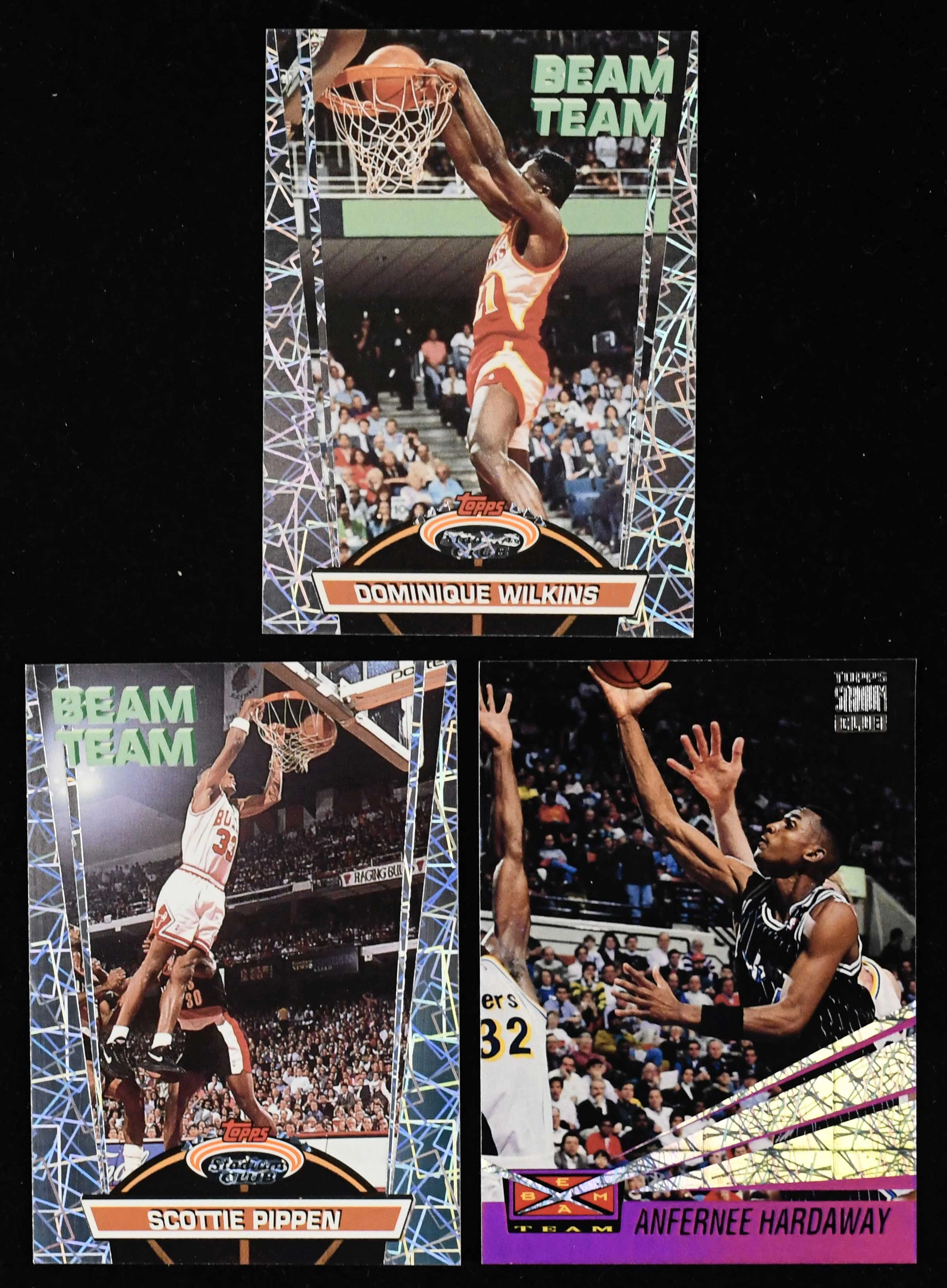 "Lot of (3) 1992 & 1993 Stadium Club Beam Team inserts