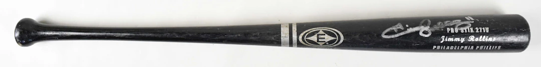 "Jimmy Rollins signed 2002 professional model baseball bat (PSA GU 9)