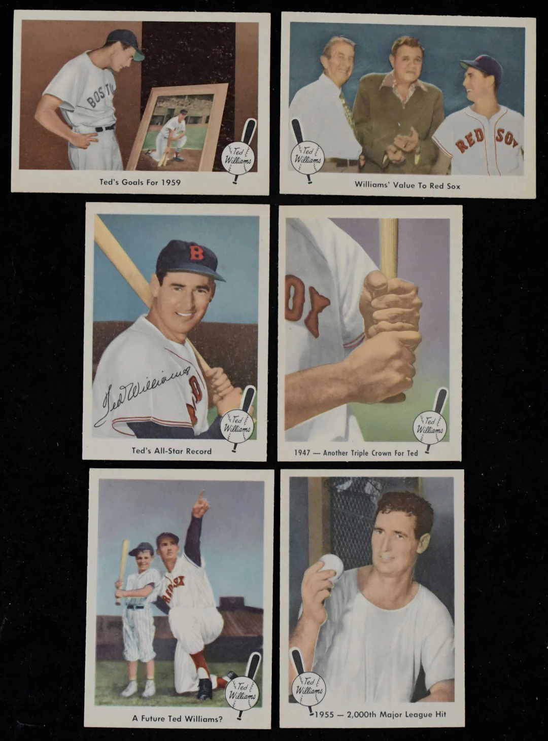 "High-grade 1959 Fleer Ted Williams partial set (52/80)...