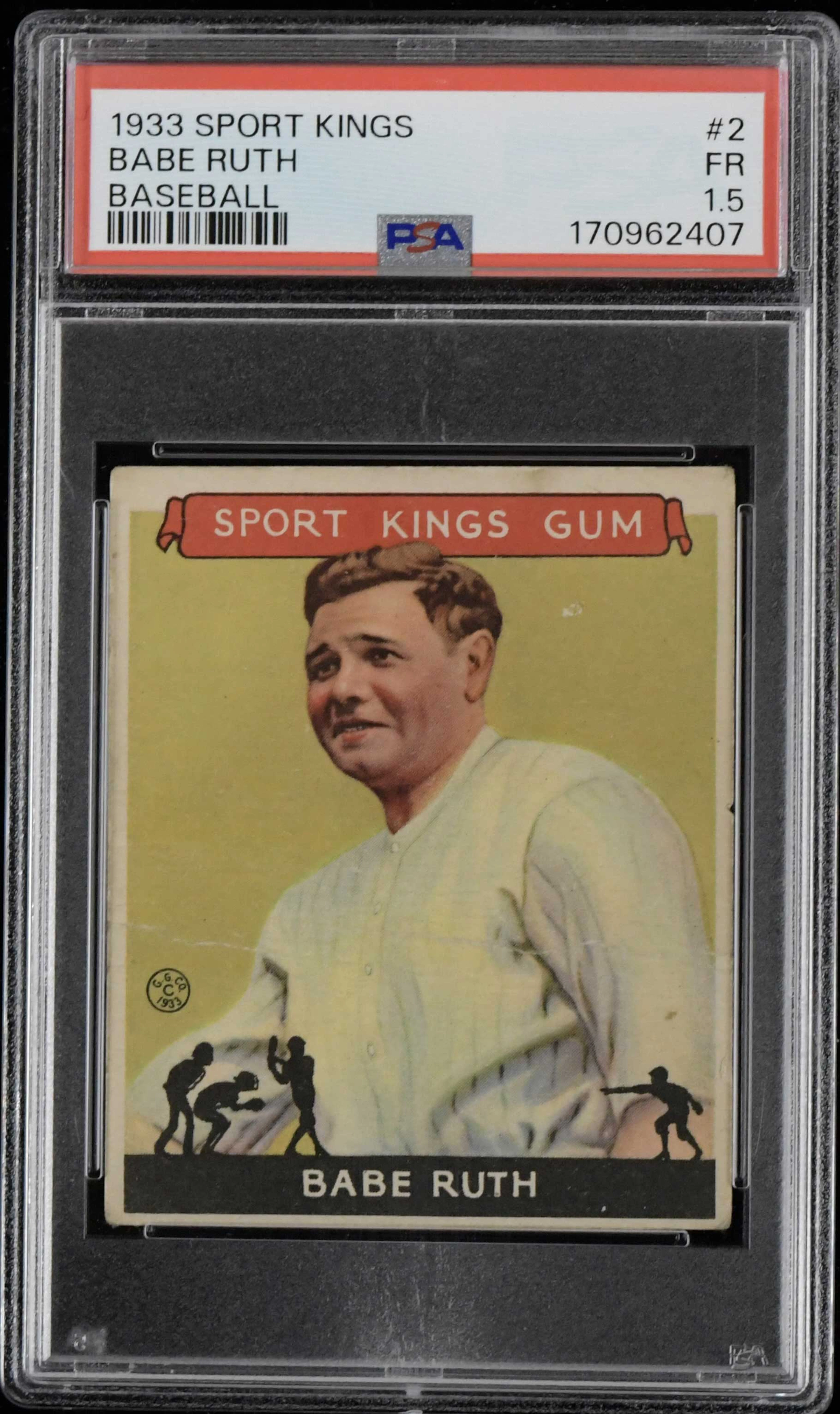 "1933 Goudey Sport Kings #2 Babe Ruth (PSA FR 1.5)...