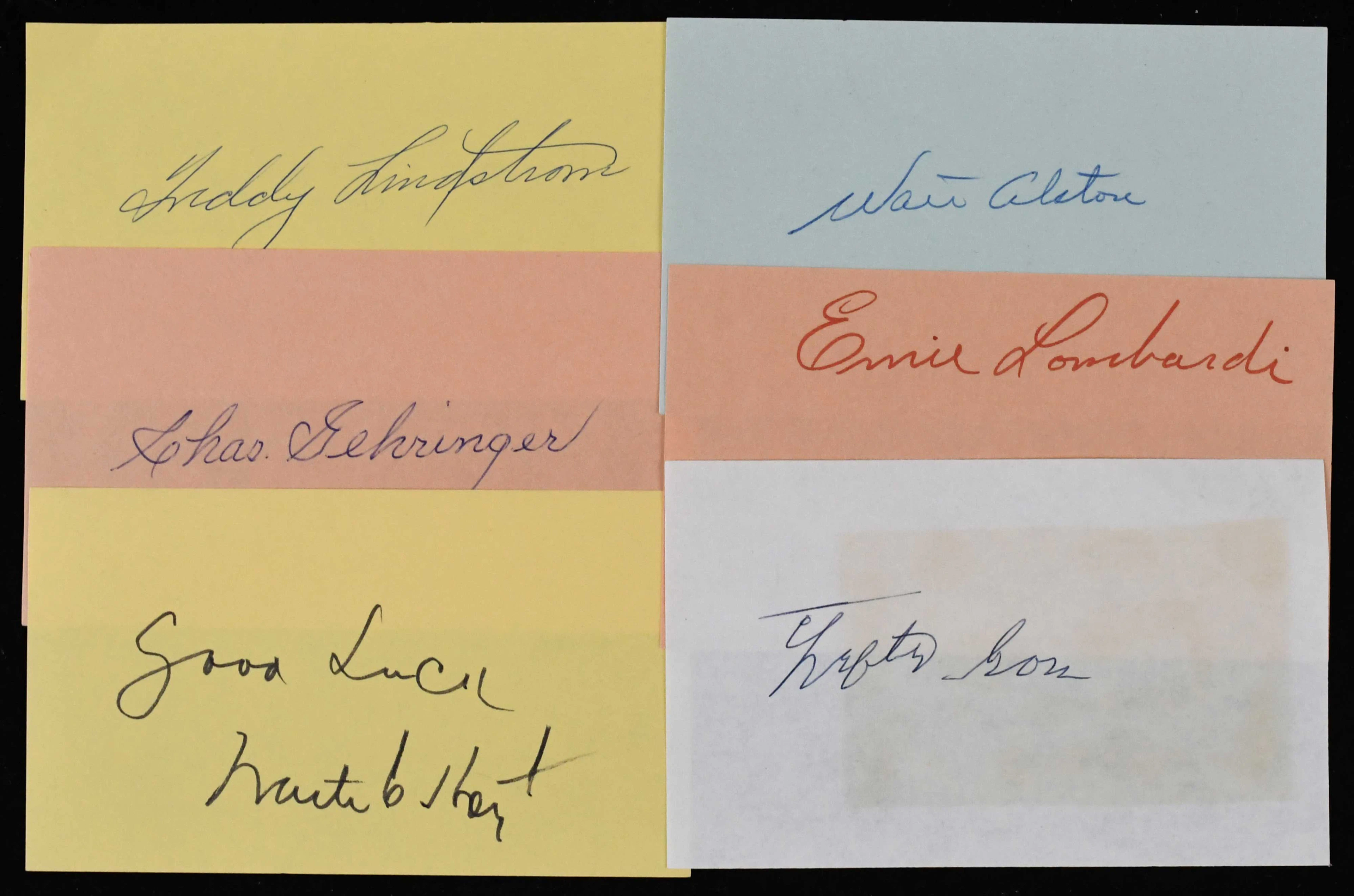 "Lot of (20) Baseball Hall of Famer autographs (EX-NM)...