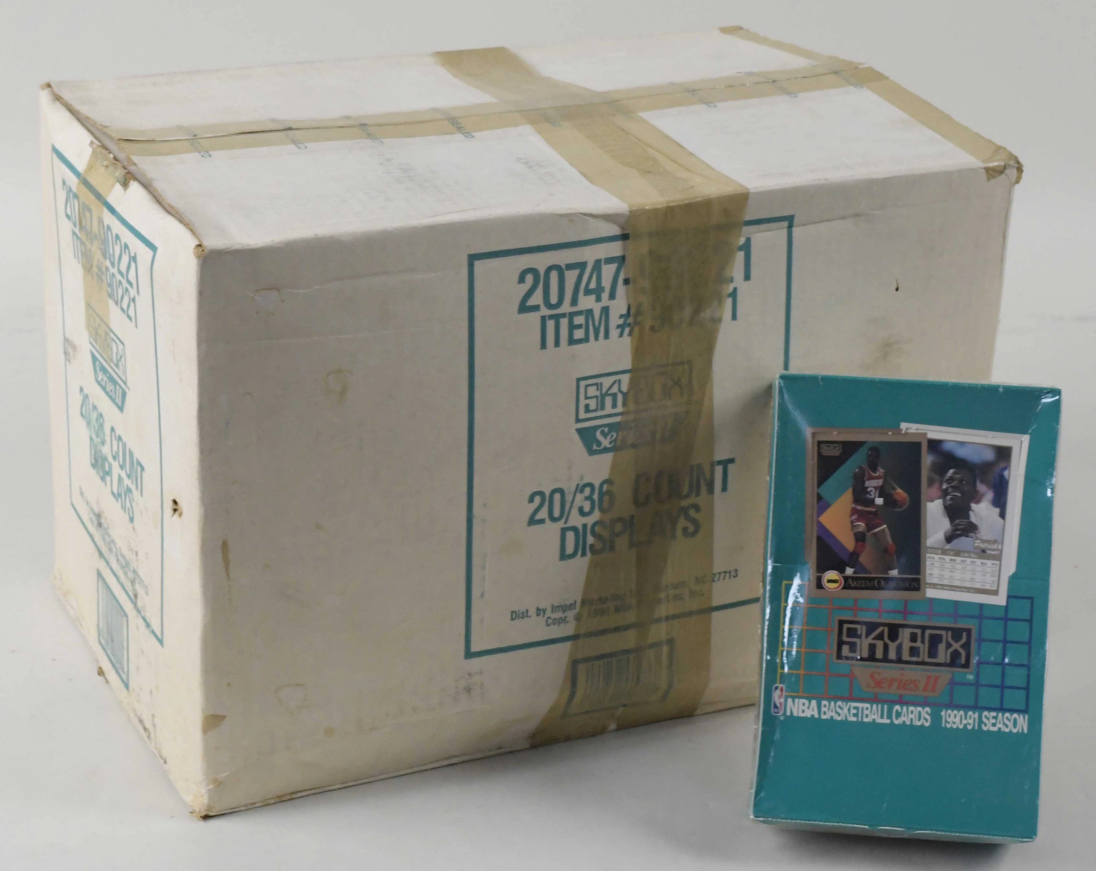 "1990-91 Skybox basketball Series 2 open case with (20)...