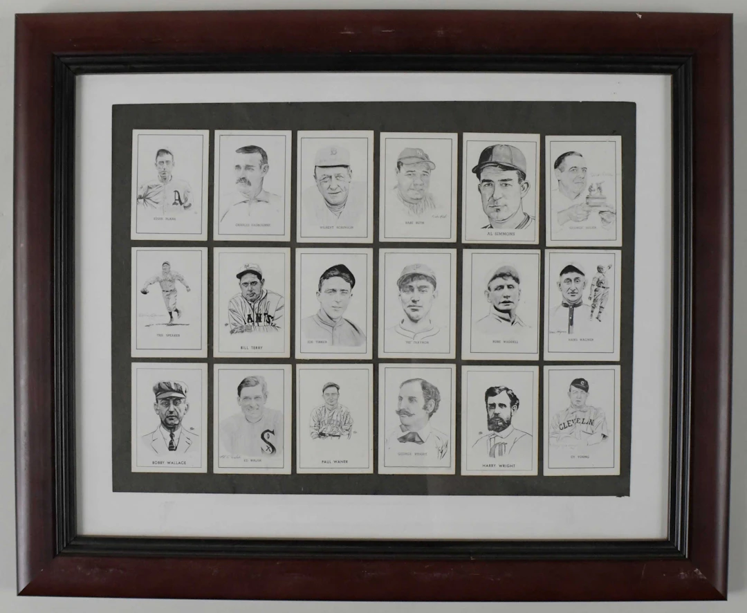 "1950s Callahan baseball cards framed display (NM)