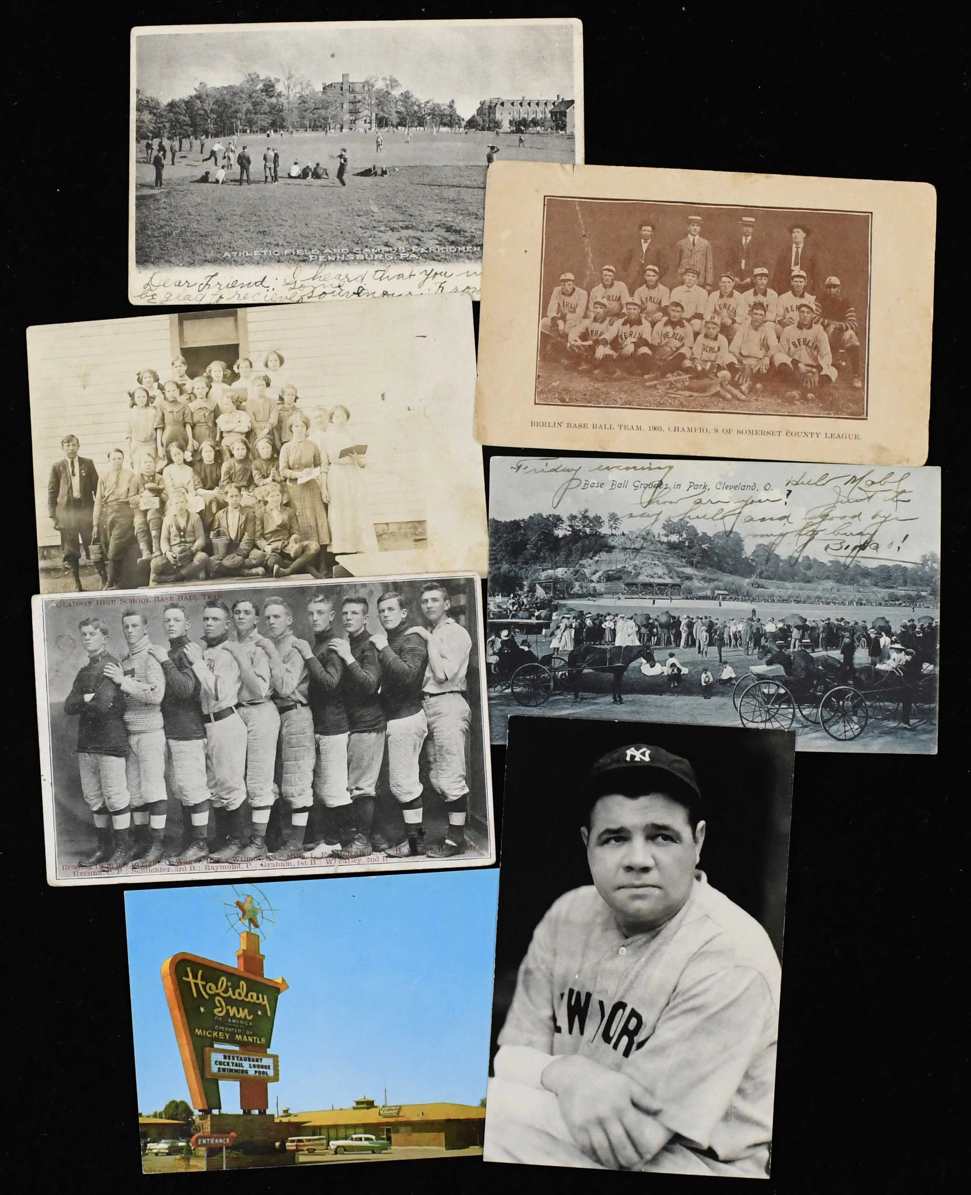 Lot of (51) c.1910s-1980s baseball related postcards...