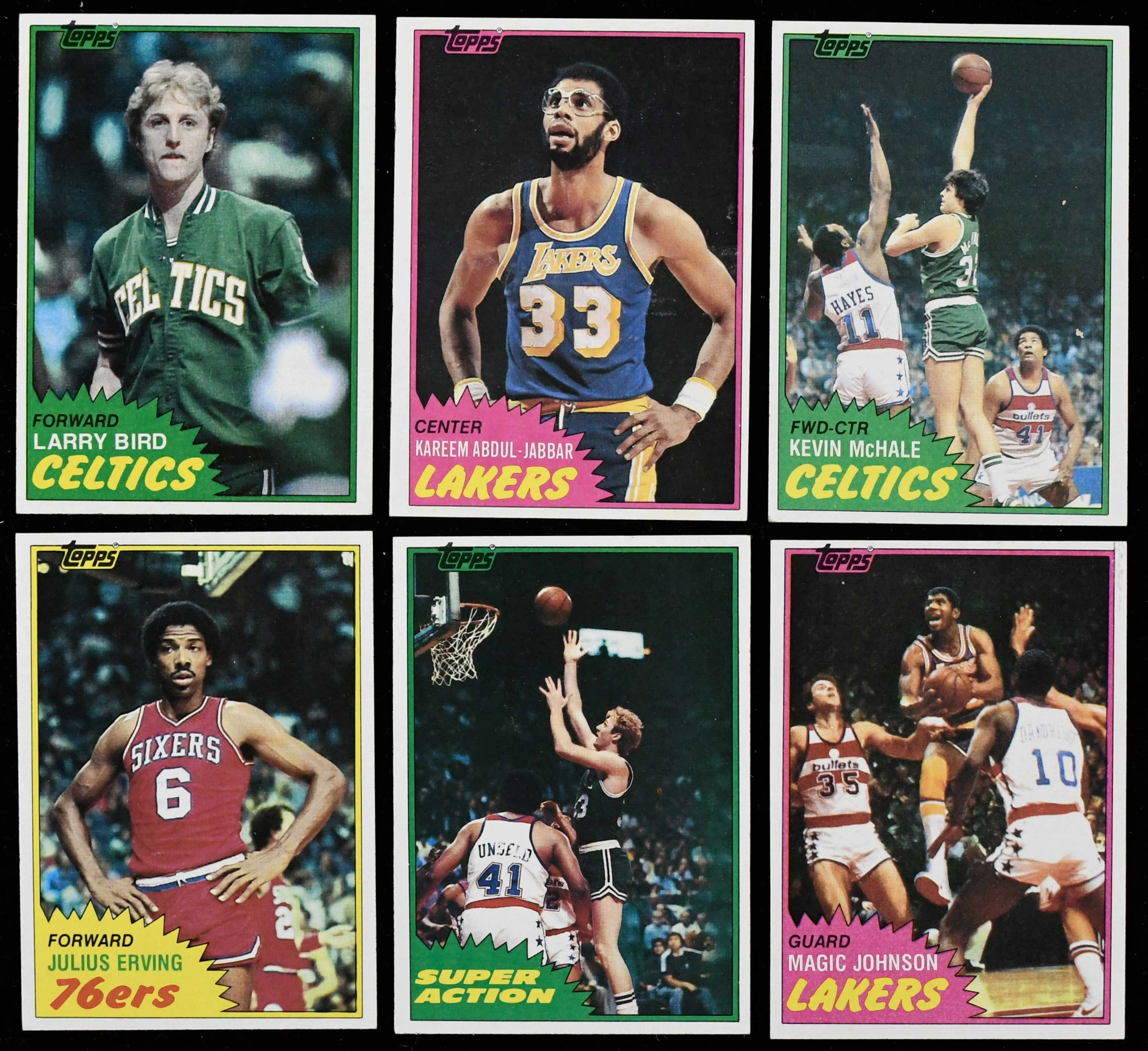 "1981-82 Topps basketball complete set (198) with Bird