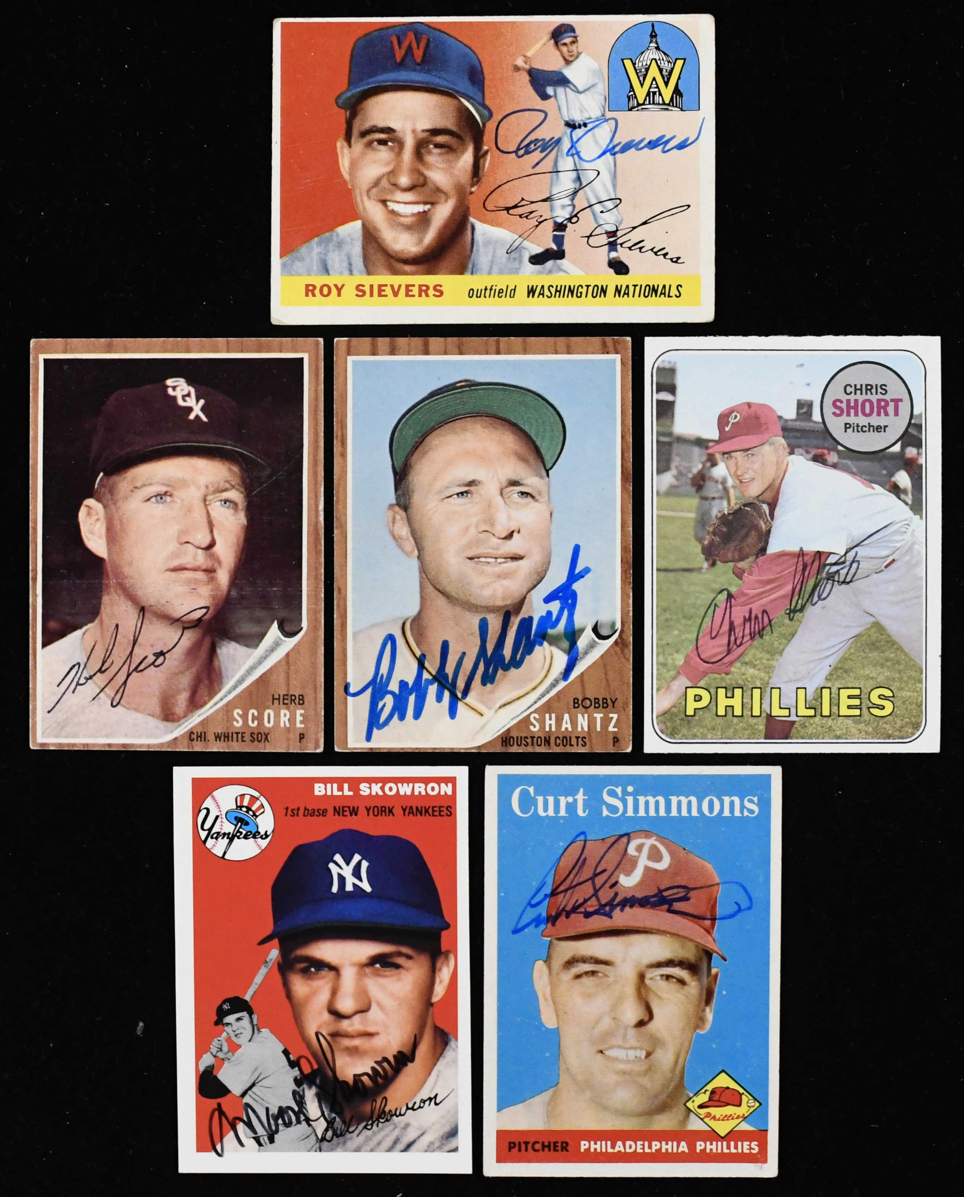 "Lot of (119) signed baseball cards from 1955 into the 1990s (GD-NM/MT)