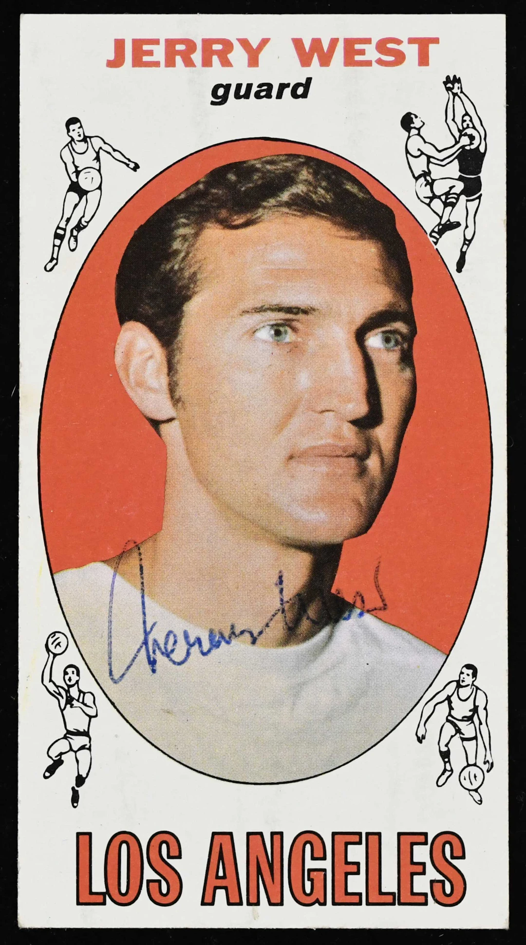 "1969-70 Topps #90 Jerry West autographed card (EX)...