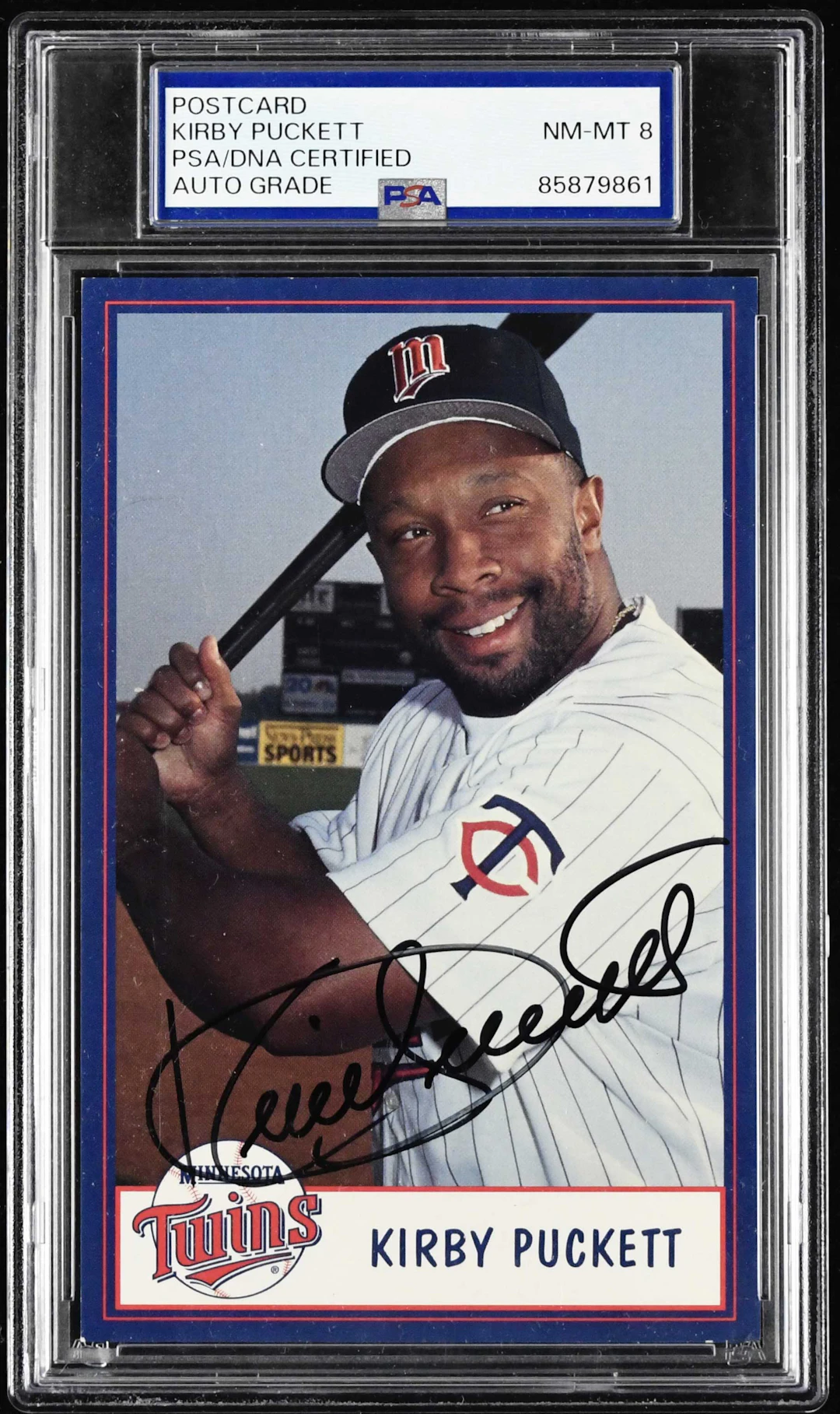 Kirby Puckett autographed Minnesota Twins team issued...