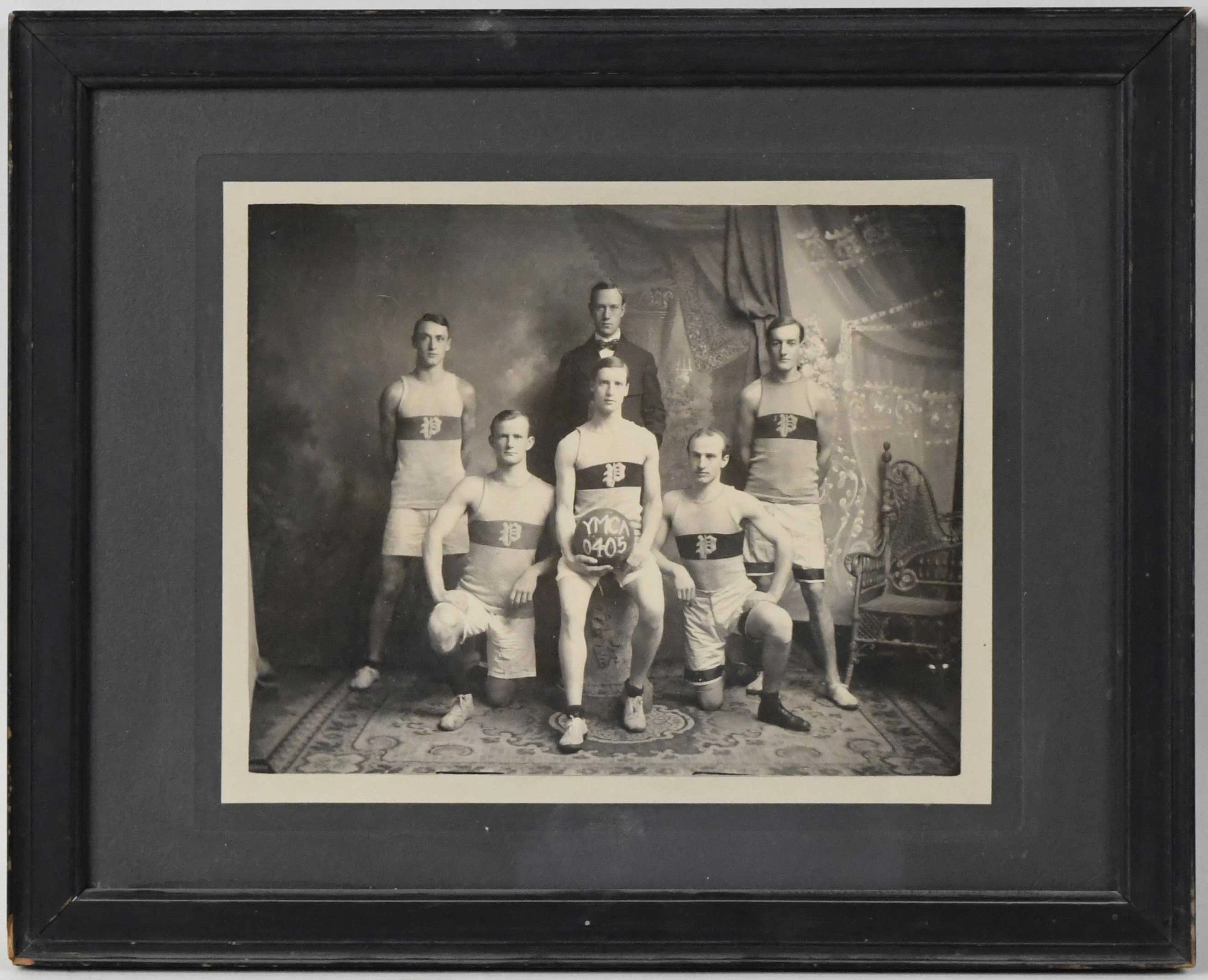 "1904-05 YMCA basketball team photograph (EX/MT framed)